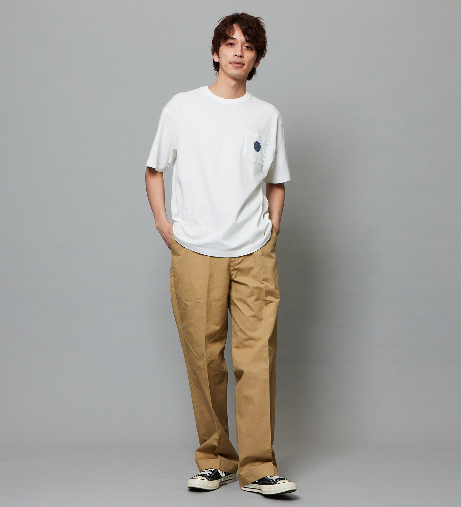 EDWIN(エドウイン)のプリントTシャツ インディゴ 半袖|トップス/Tシャツ/カットソー/メンズ|ホワイト