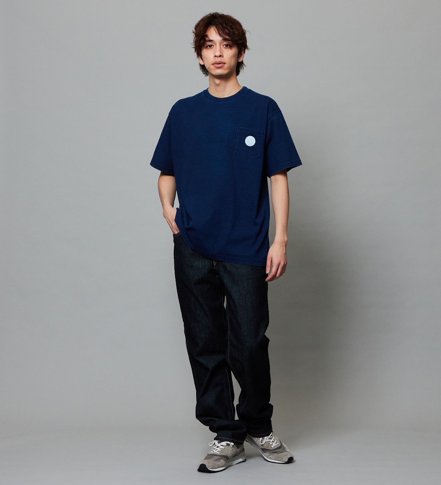 EDWIN(エドウイン)のプリントTシャツ インディゴ 半袖|トップス/Tシャツ/カットソー/メンズ|中色ブルー