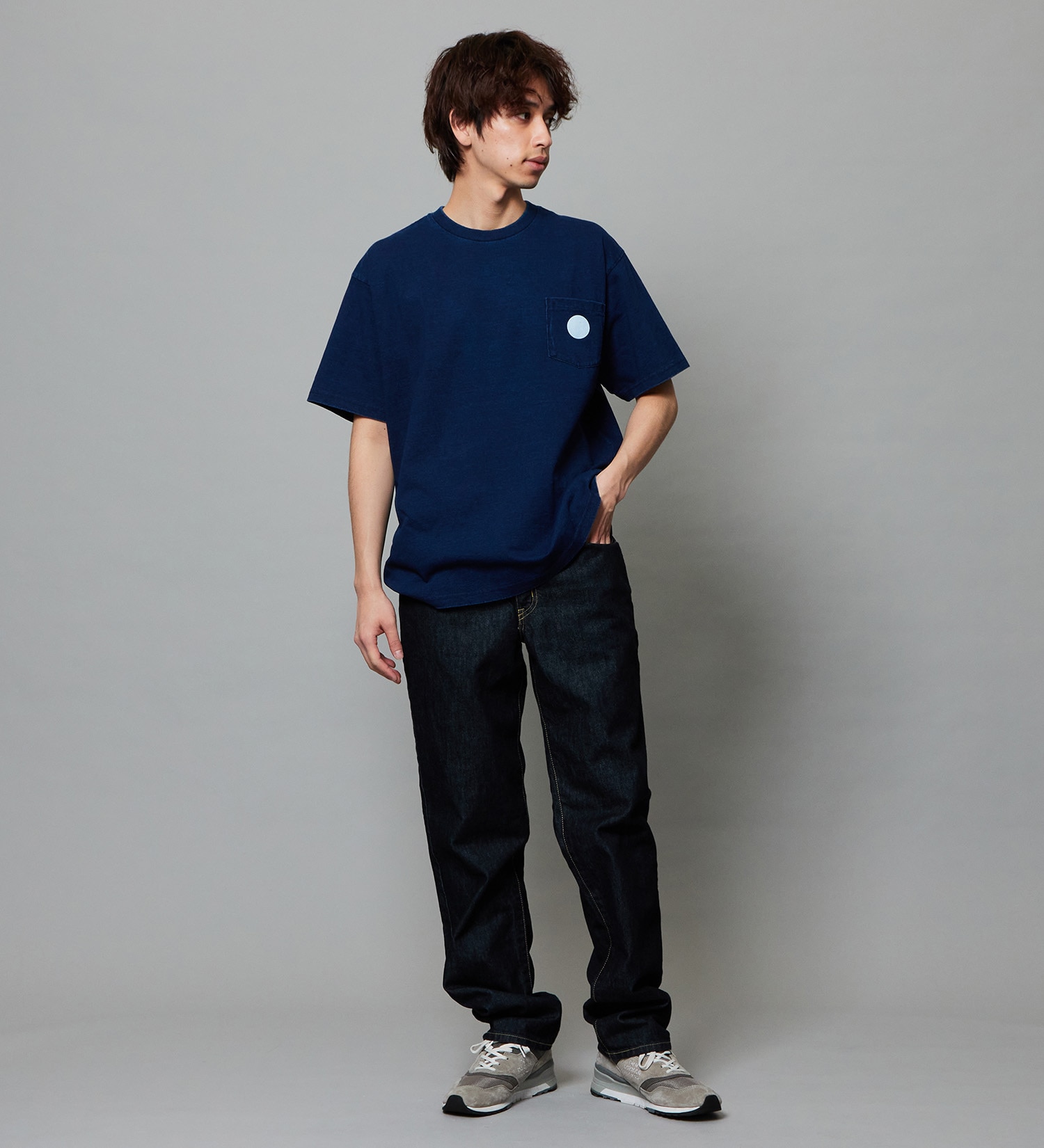 EDWIN(エドウイン)のプリントTシャツ インディゴ 半袖|トップス/Tシャツ/カットソー/メンズ|中色ブルー