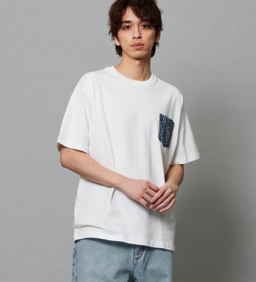 プリントTシャツ インディゴ 半袖