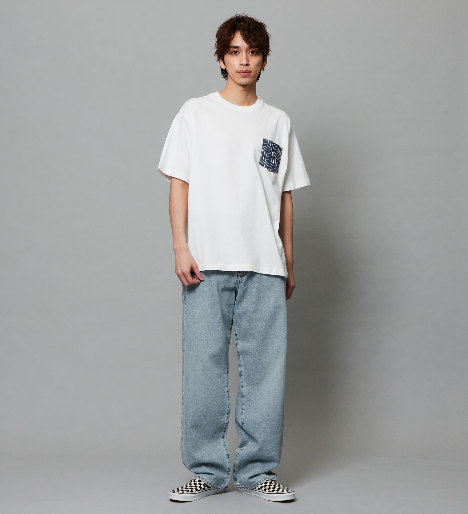 EDWIN(エドウイン)のプリントTシャツ インディゴ 半袖|トップス/Tシャツ/カットソー/メンズ|ホワイト