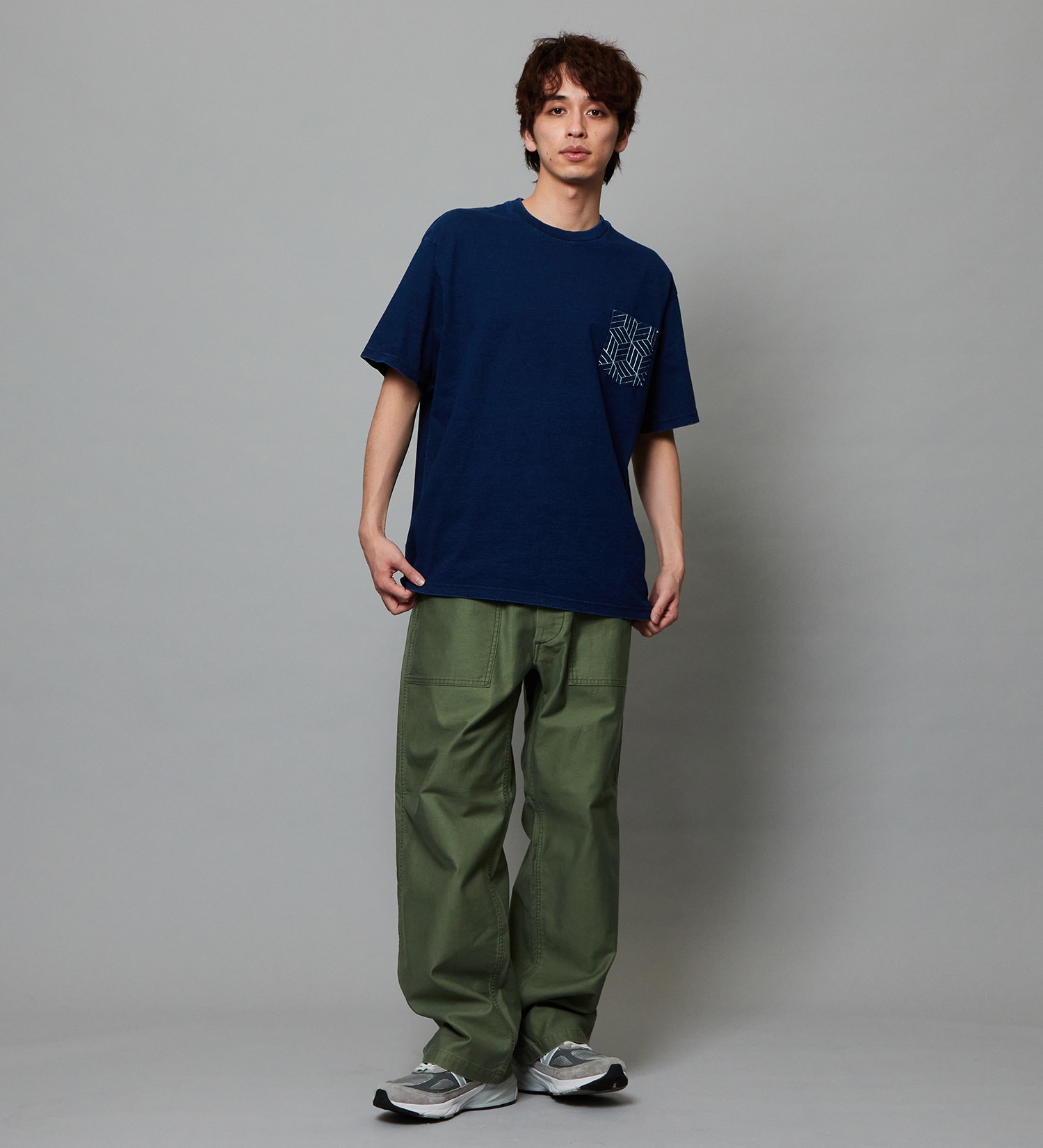 EDWIN(エドウイン)のプリントTシャツ インディゴ 半袖|トップス/Tシャツ/カットソー/メンズ|中色ブルー