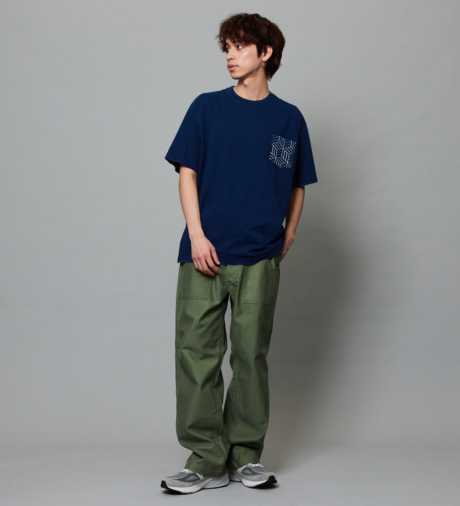 EDWIN(エドウイン)のプリントTシャツ インディゴ 半袖|トップス/Tシャツ/カットソー/メンズ|中色ブルー