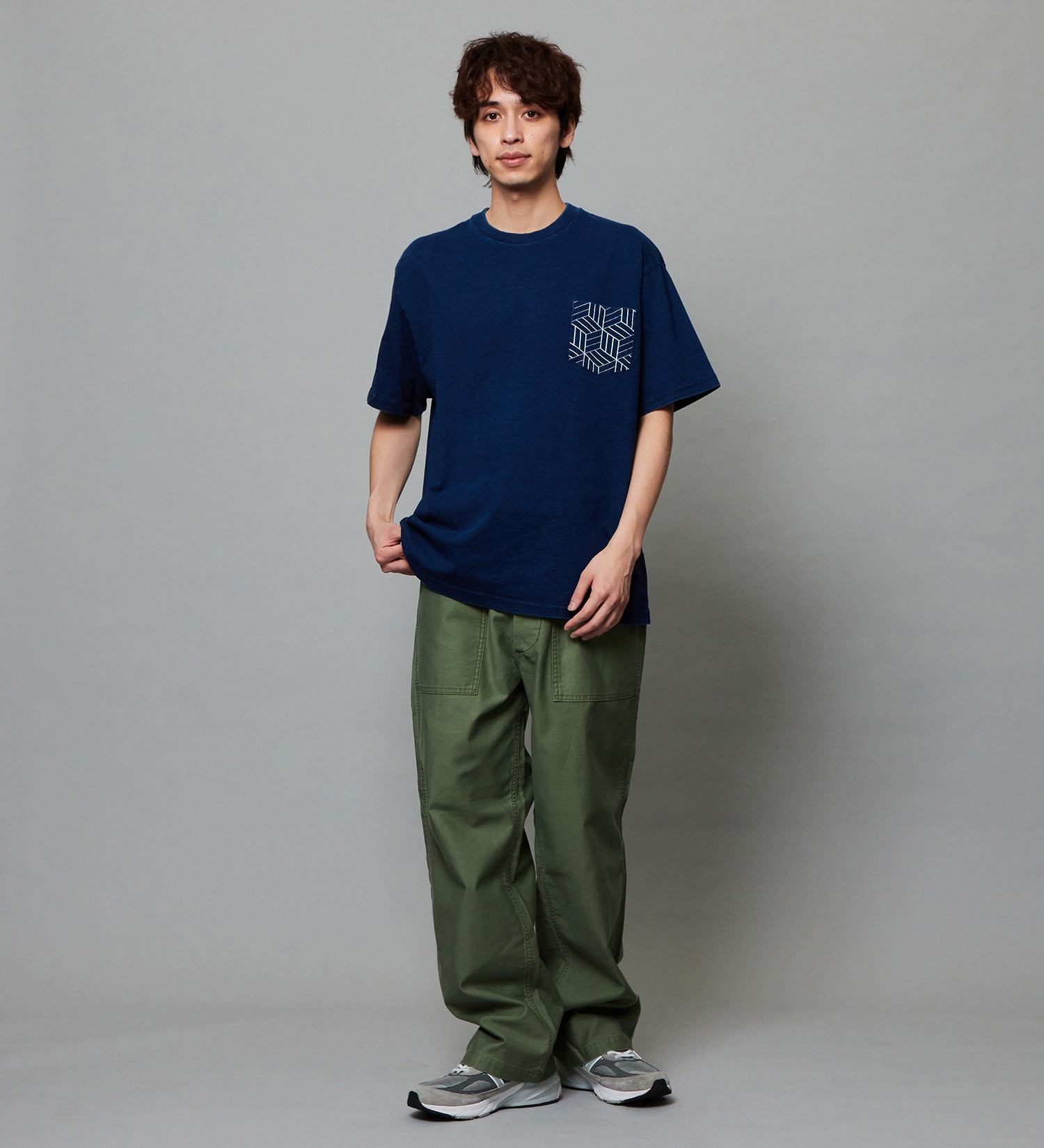 EDWIN(エドウイン)のプリントTシャツ インディゴ 半袖|トップス/Tシャツ/カットソー/メンズ|中色ブルー