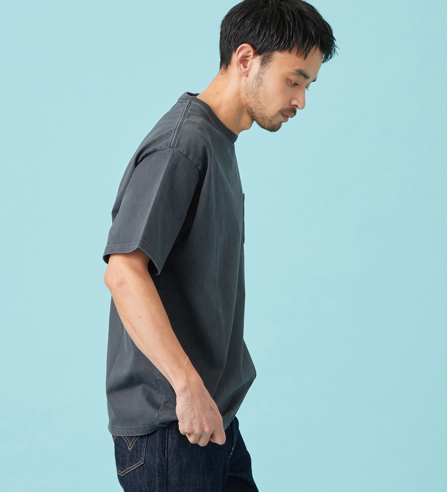 EDWIN(エドウイン)のヘビーウェイトTシャツ 半袖|トップス/Tシャツ/カットソー/メンズ|ネイビー