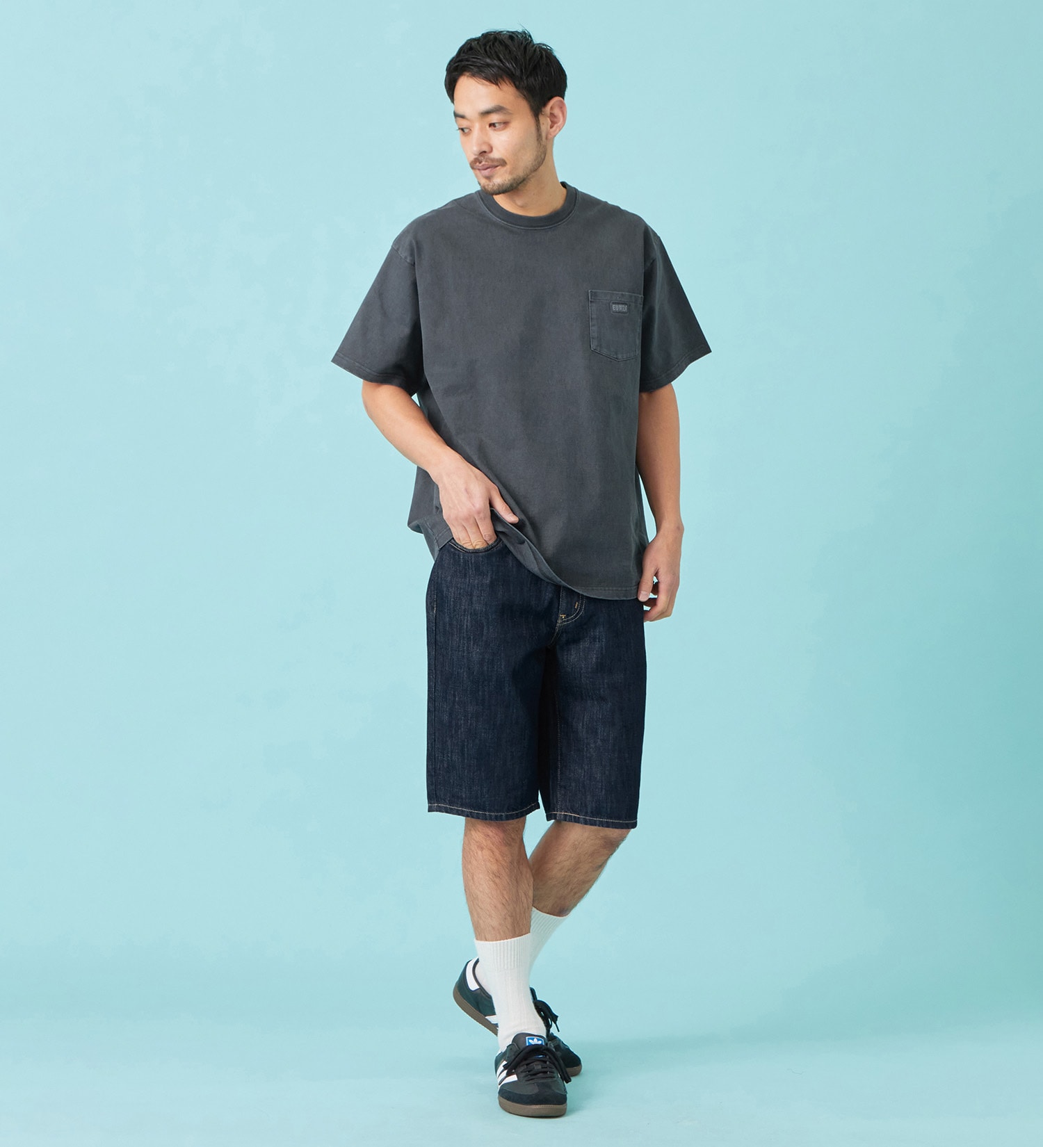 EDWIN(エドウイン)のヘビーウェイトTシャツ 半袖|トップス/Tシャツ/カットソー/メンズ|ネイビー