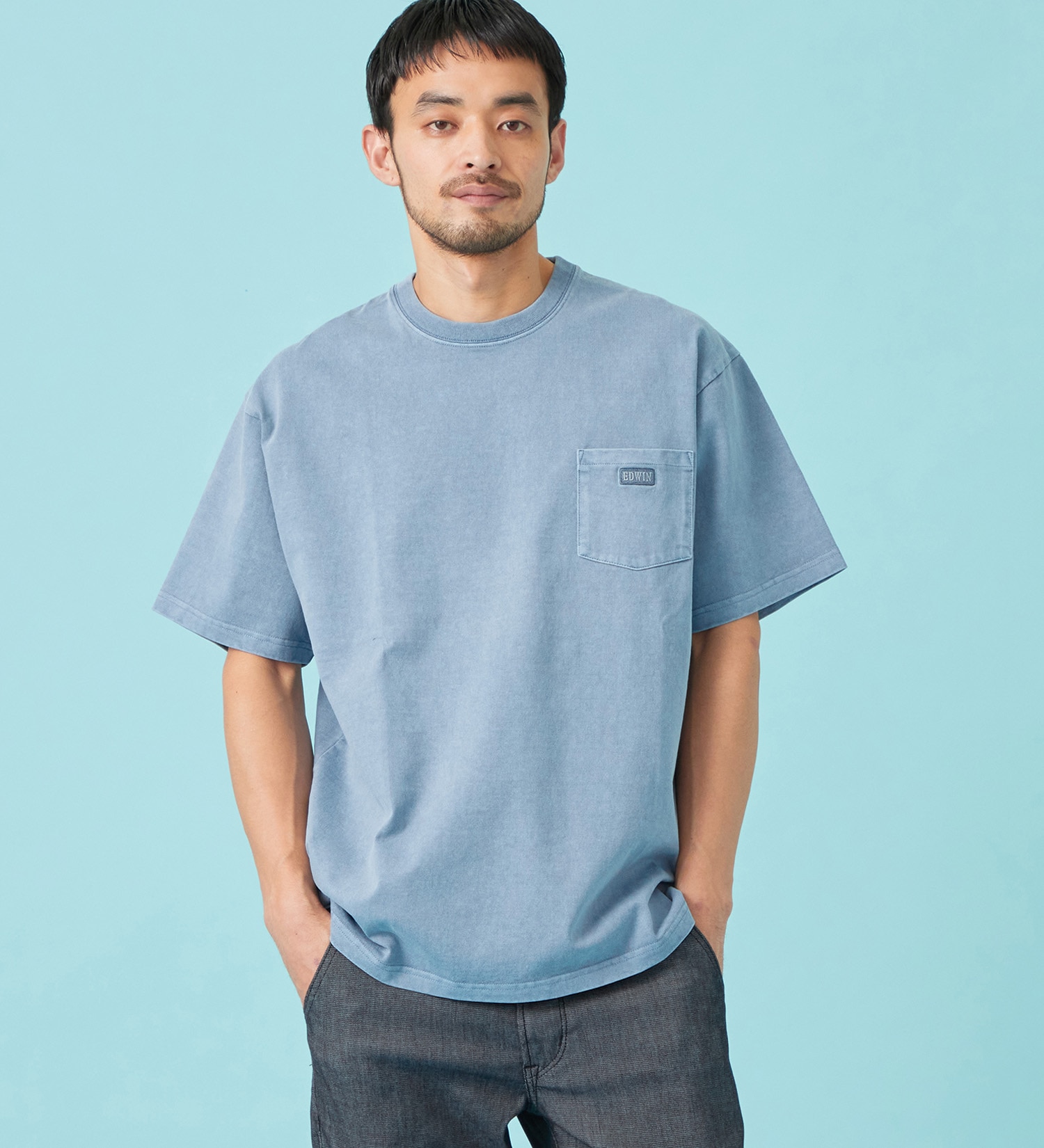 EDWIN(エドウイン)のヘビーウェイトTシャツ 半袖|トップス/Tシャツ/カットソー/メンズ|ブルー
