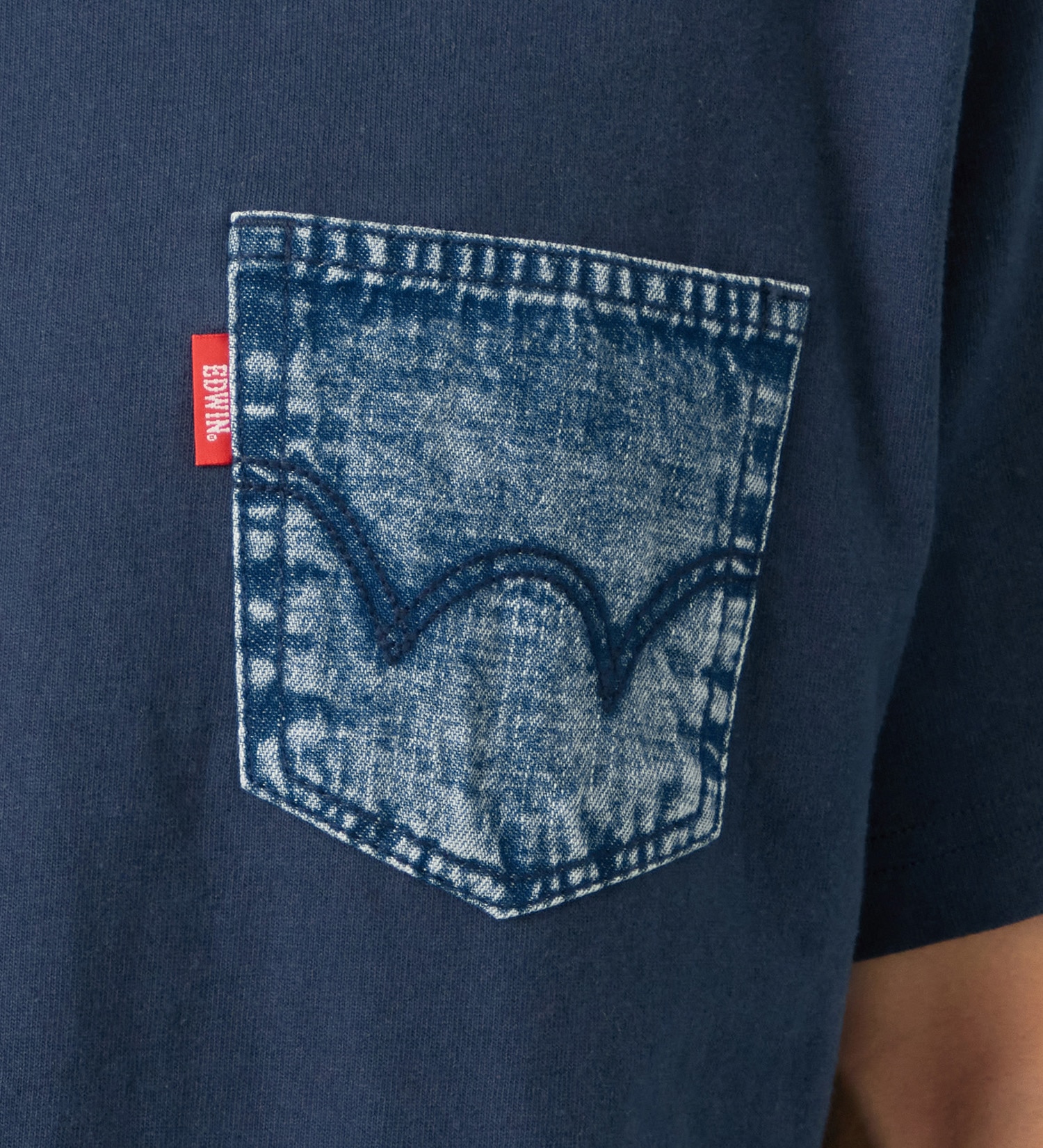 EDWIN(エドウイン)のデニムポケット Tシャツ 半袖|トップス/Tシャツ/カットソー/メンズ|ネイビー