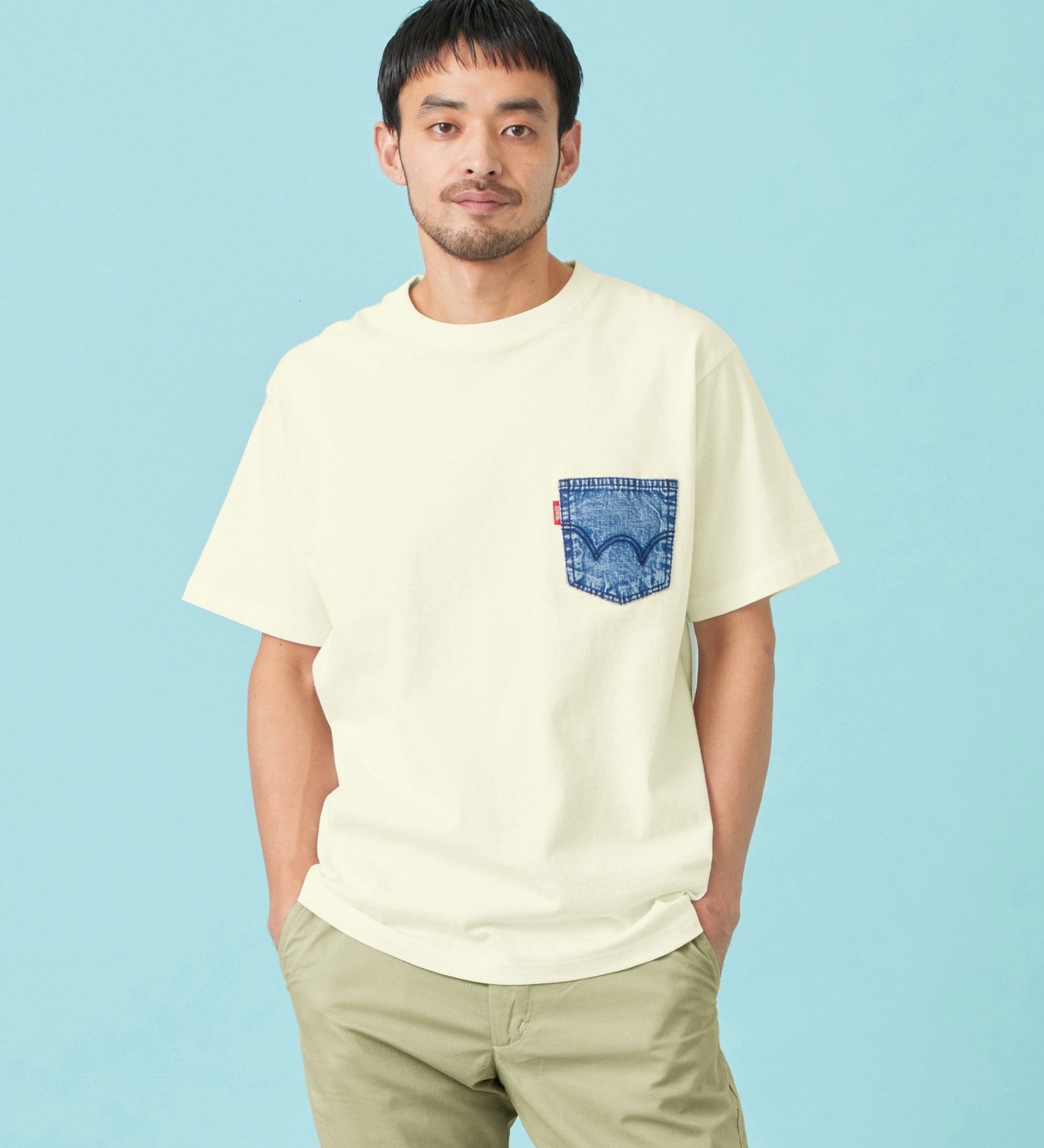 EDWIN(エドウイン)のデニムポケット Tシャツ 半袖|トップス/Tシャツ/カットソー/メンズ|アイボリー