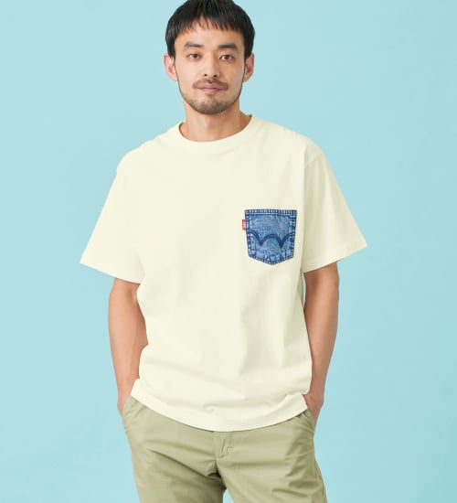 EDWIN(エドウイン)のデニムポケット Tシャツ 半袖|トップス/Tシャツ/カットソー/メンズ|アイボリー