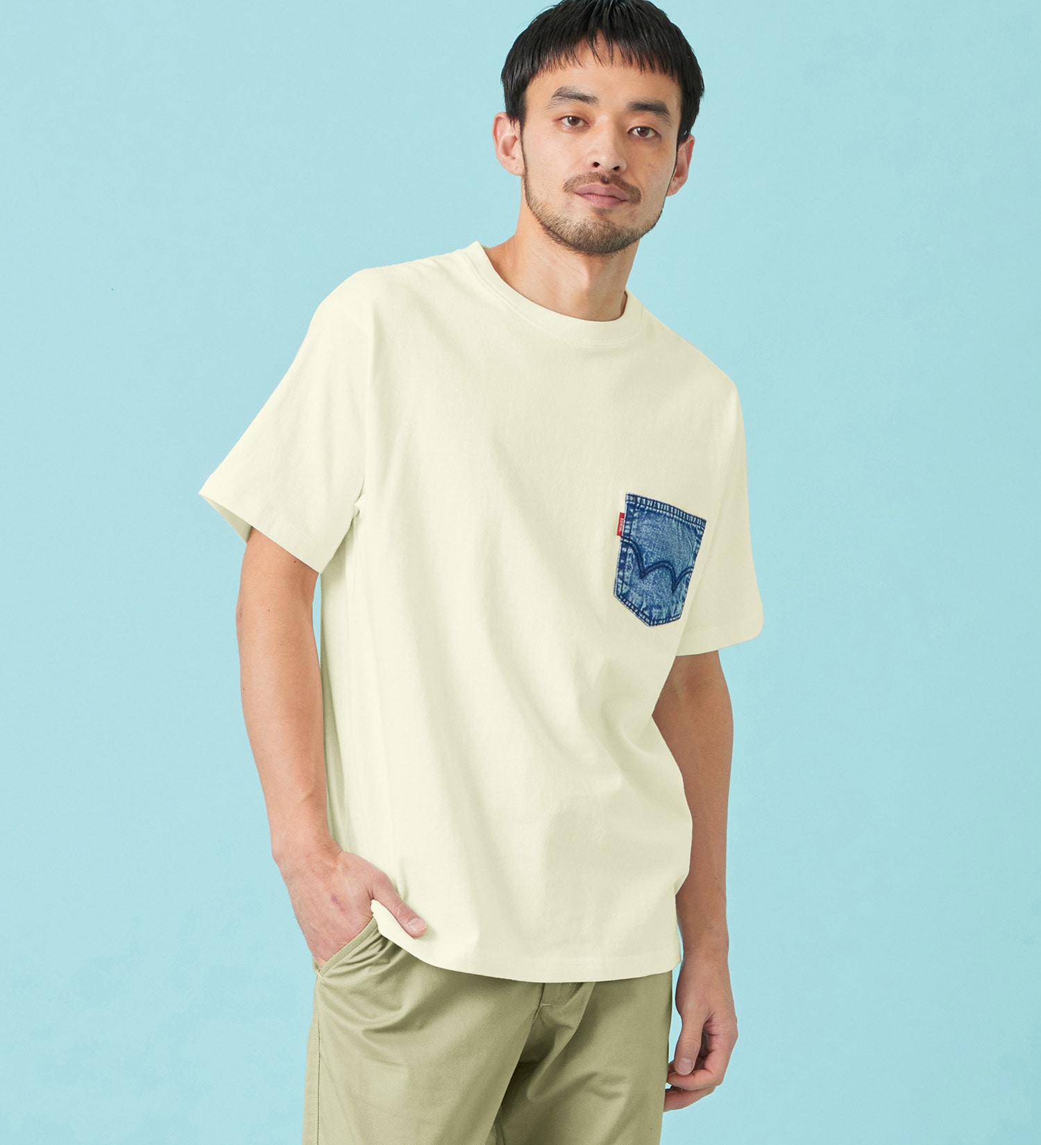 EDWIN(エドウイン)のデニムポケット Tシャツ 半袖|トップス/Tシャツ/カットソー/メンズ|アイボリー