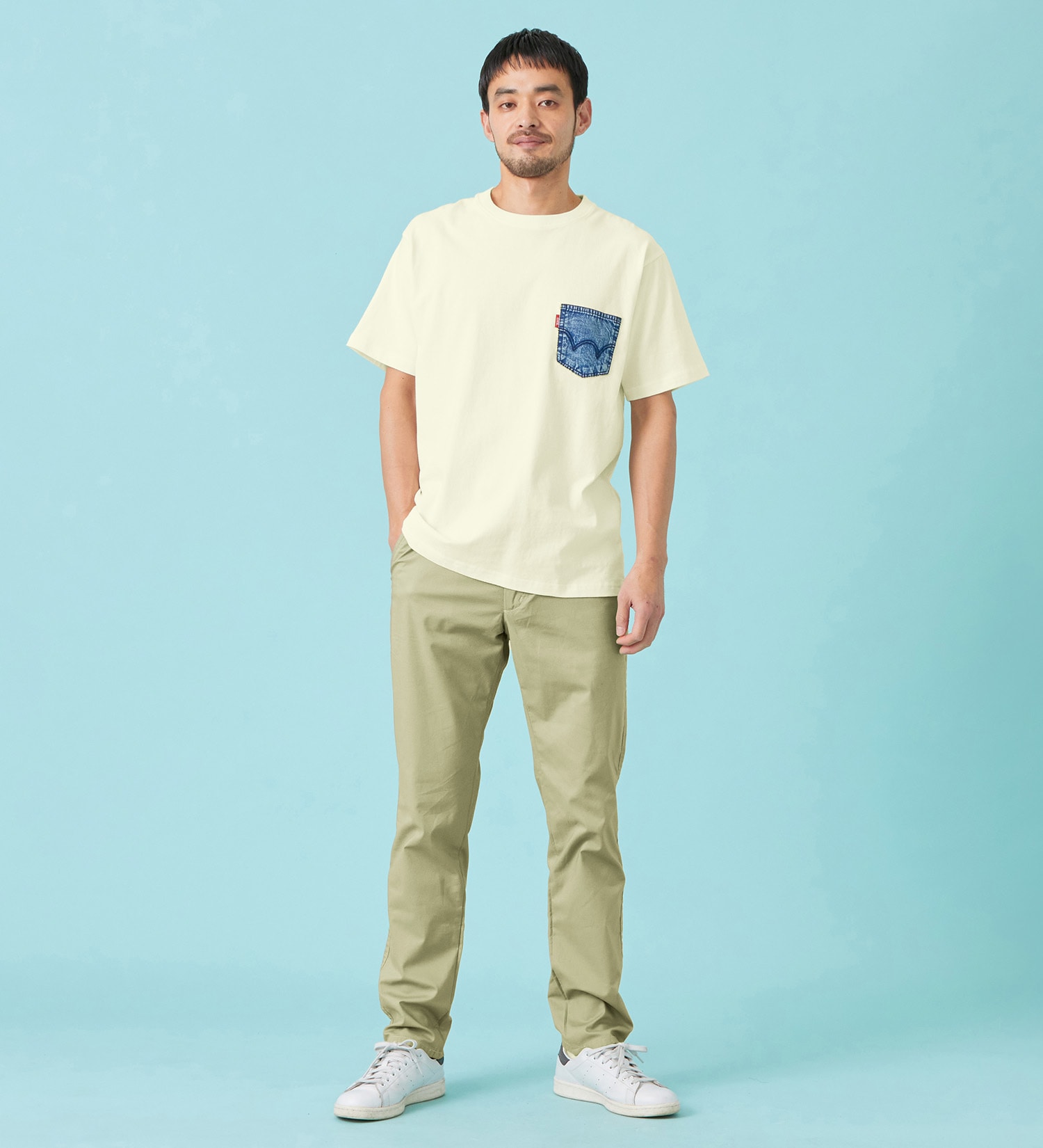EDWIN(エドウイン)のデニムポケット Tシャツ 半袖|トップス/Tシャツ/カットソー/メンズ|アイボリー