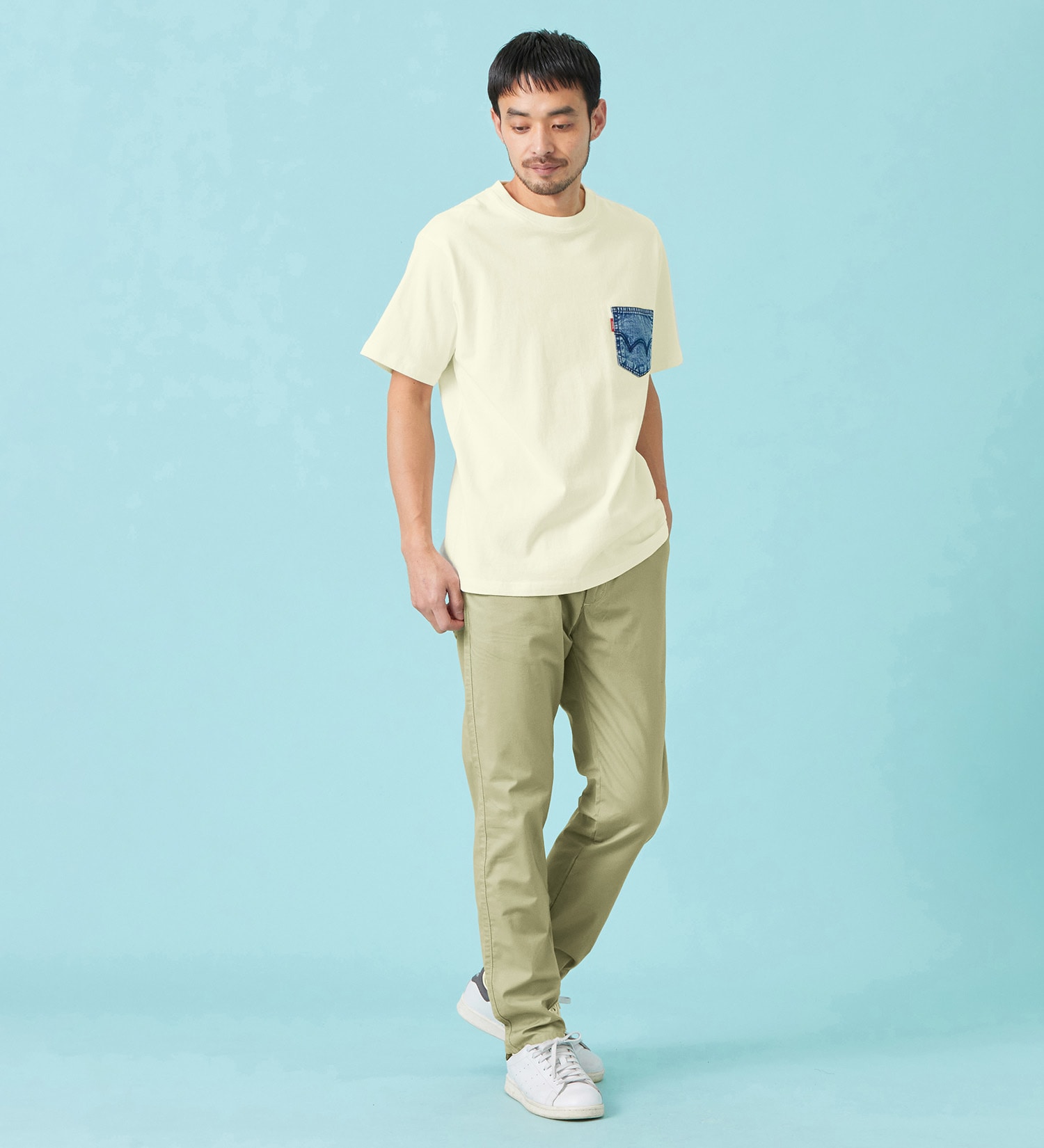 EDWIN(エドウイン)のデニムポケット Tシャツ 半袖|トップス/Tシャツ/カットソー/メンズ|アイボリー
