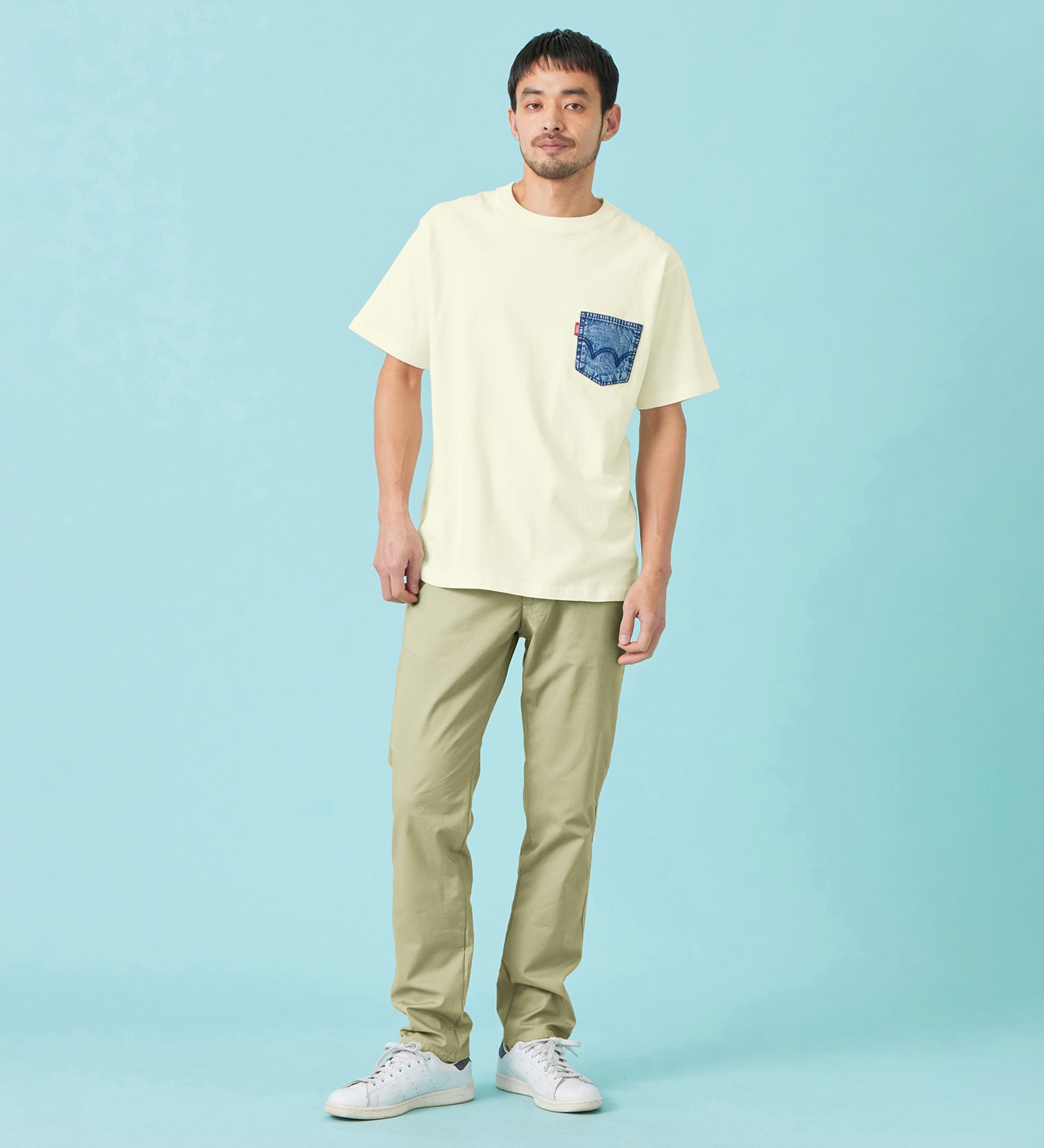 EDWIN(エドウイン)のデニムポケット Tシャツ 半袖|トップス/Tシャツ/カットソー/メンズ|アイボリー