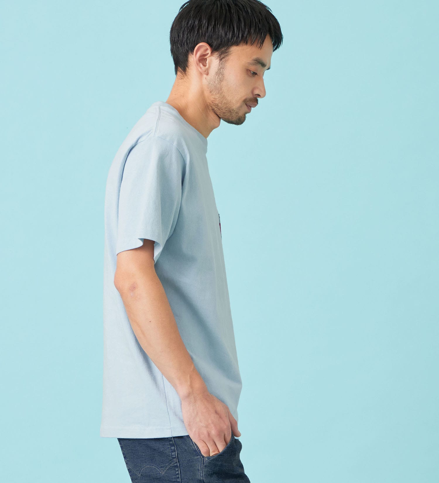 EDWIN(エドウイン)のデニムポケット Tシャツ 半袖|トップス/Tシャツ/カットソー/メンズ|ブルー