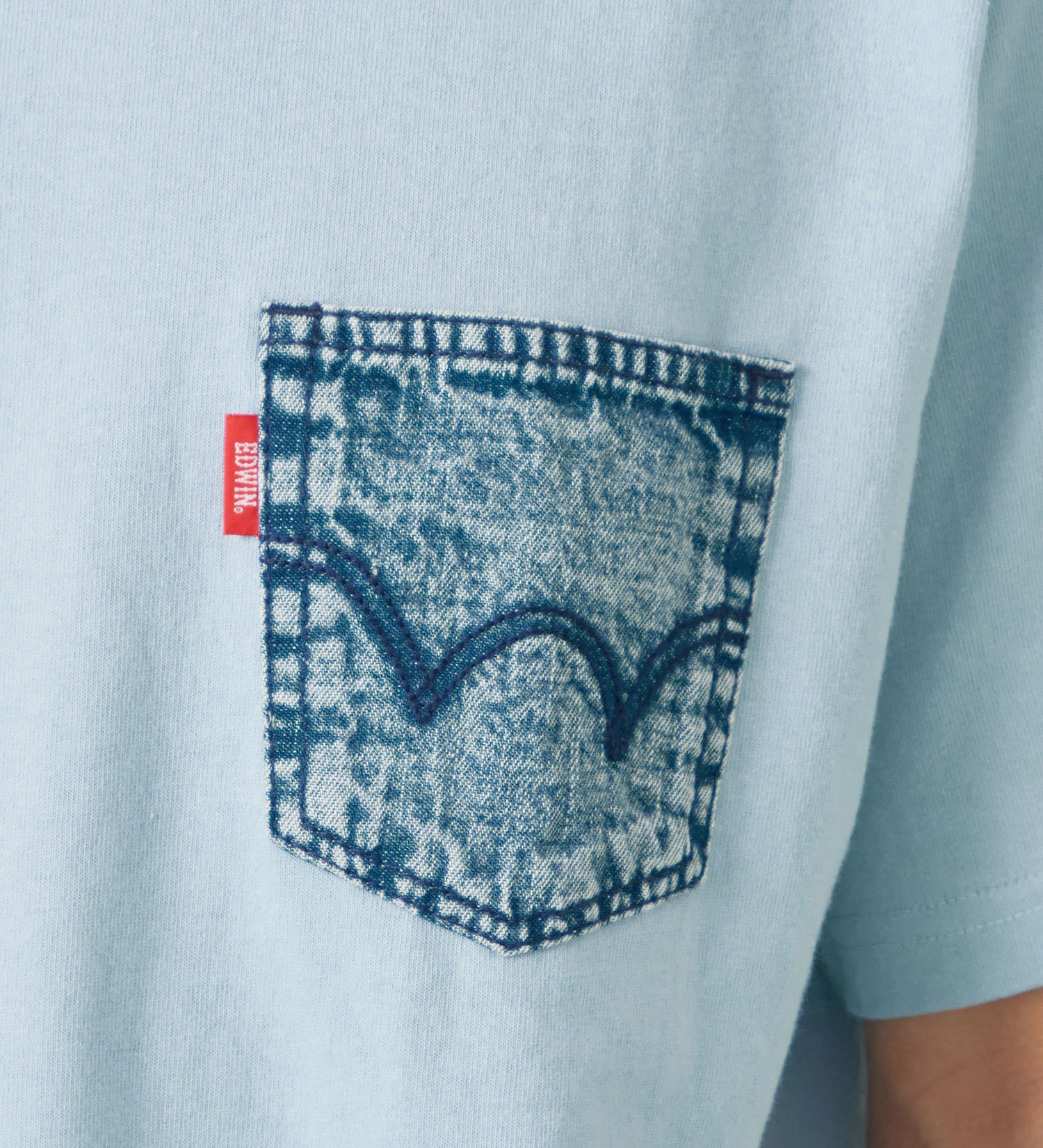 EDWIN(エドウイン)のデニムポケット Tシャツ 半袖|トップス/Tシャツ/カットソー/メンズ|ブルー