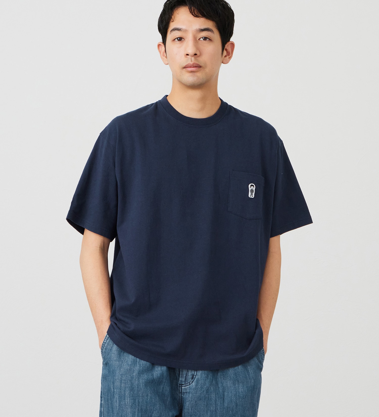 EDWIN(エドウイン)のパッチポケット Tシャツ 半袖|トップス/Tシャツ/カットソー/メンズ|ネイビー