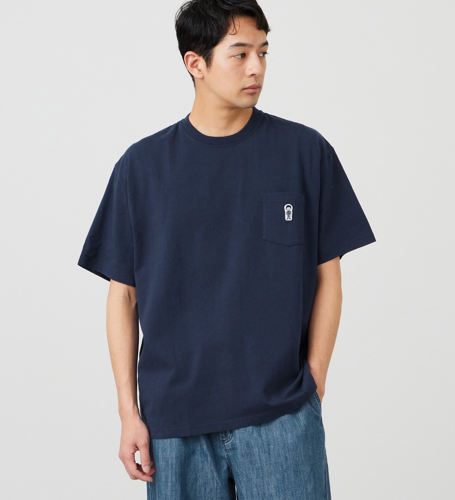 EDWIN(エドウイン)のパッチポケット Tシャツ 半袖|トップス/Tシャツ/カットソー/メンズ|ネイビー