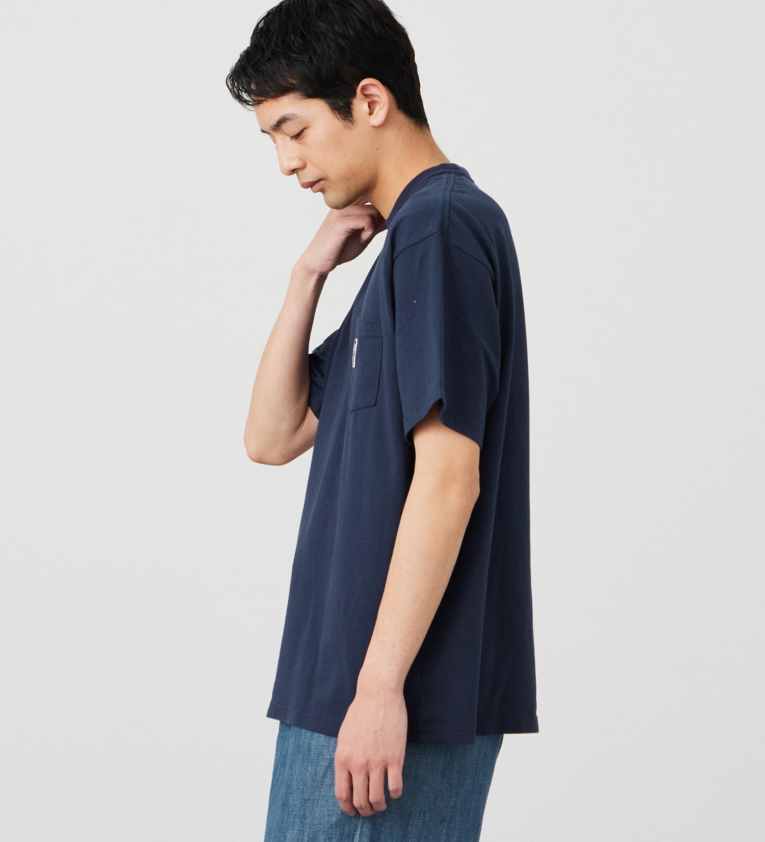 EDWIN(エドウイン)のパッチポケット Tシャツ 半袖|トップス/Tシャツ/カットソー/メンズ|ネイビー