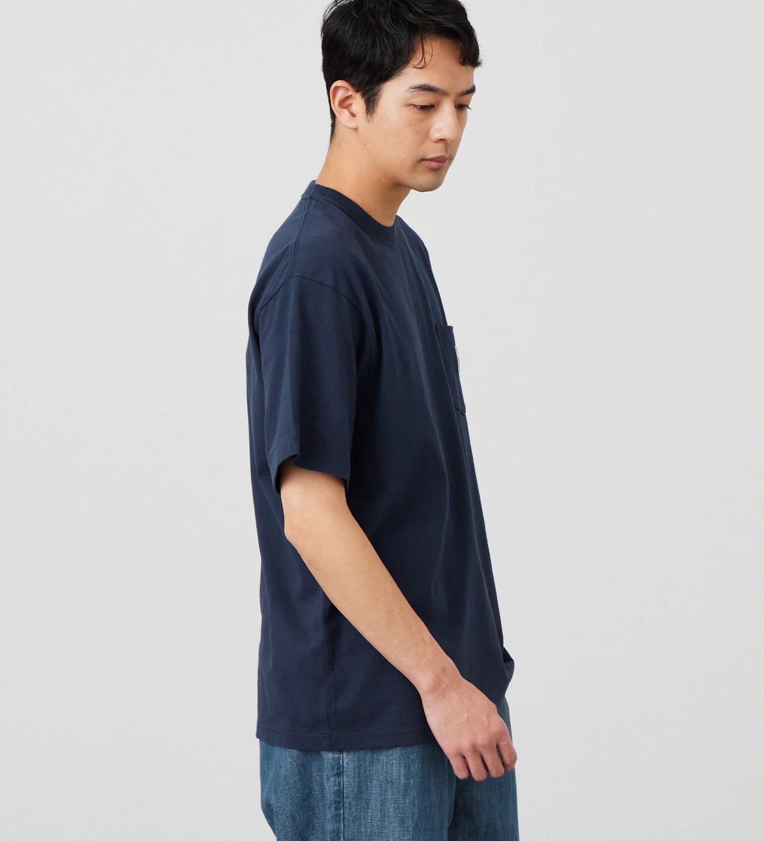 EDWIN(エドウイン)のパッチポケット Tシャツ 半袖|トップス/Tシャツ/カットソー/メンズ|ネイビー