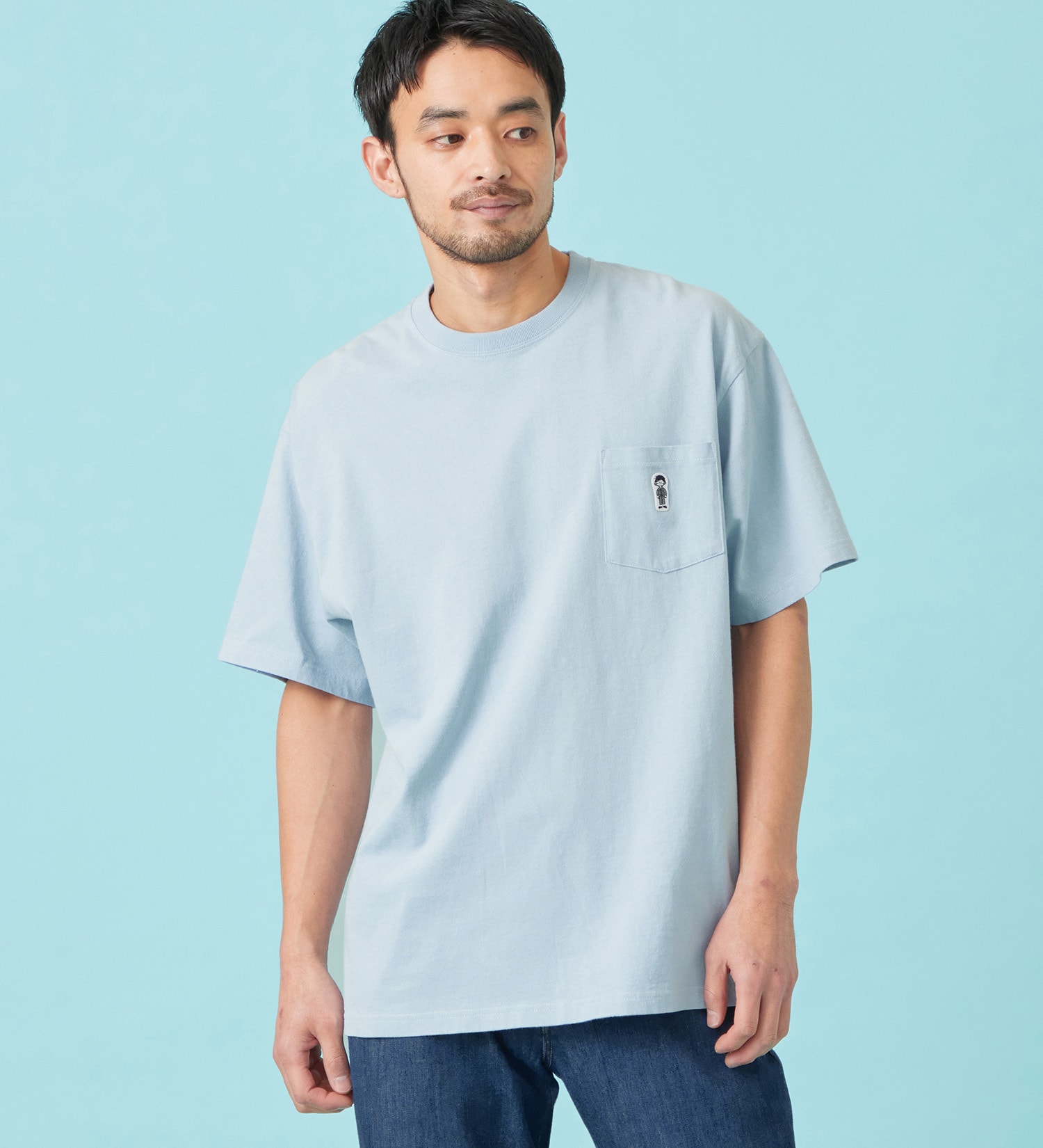 EDWIN(エドウイン)のパッチポケット Tシャツ 半袖|トップス/Tシャツ/カットソー/メンズ|ブルー