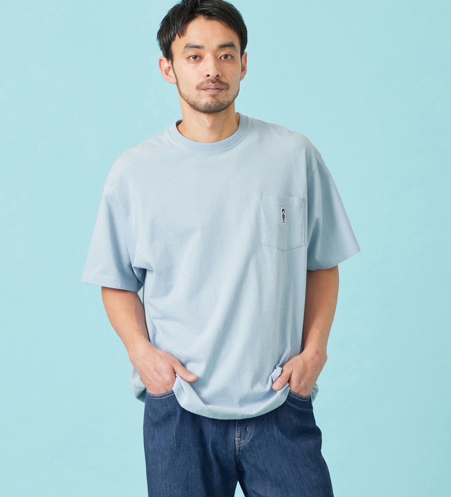 EDWIN(エドウイン)のパッチポケット Tシャツ 半袖|トップス/Tシャツ/カットソー/メンズ|ブルー