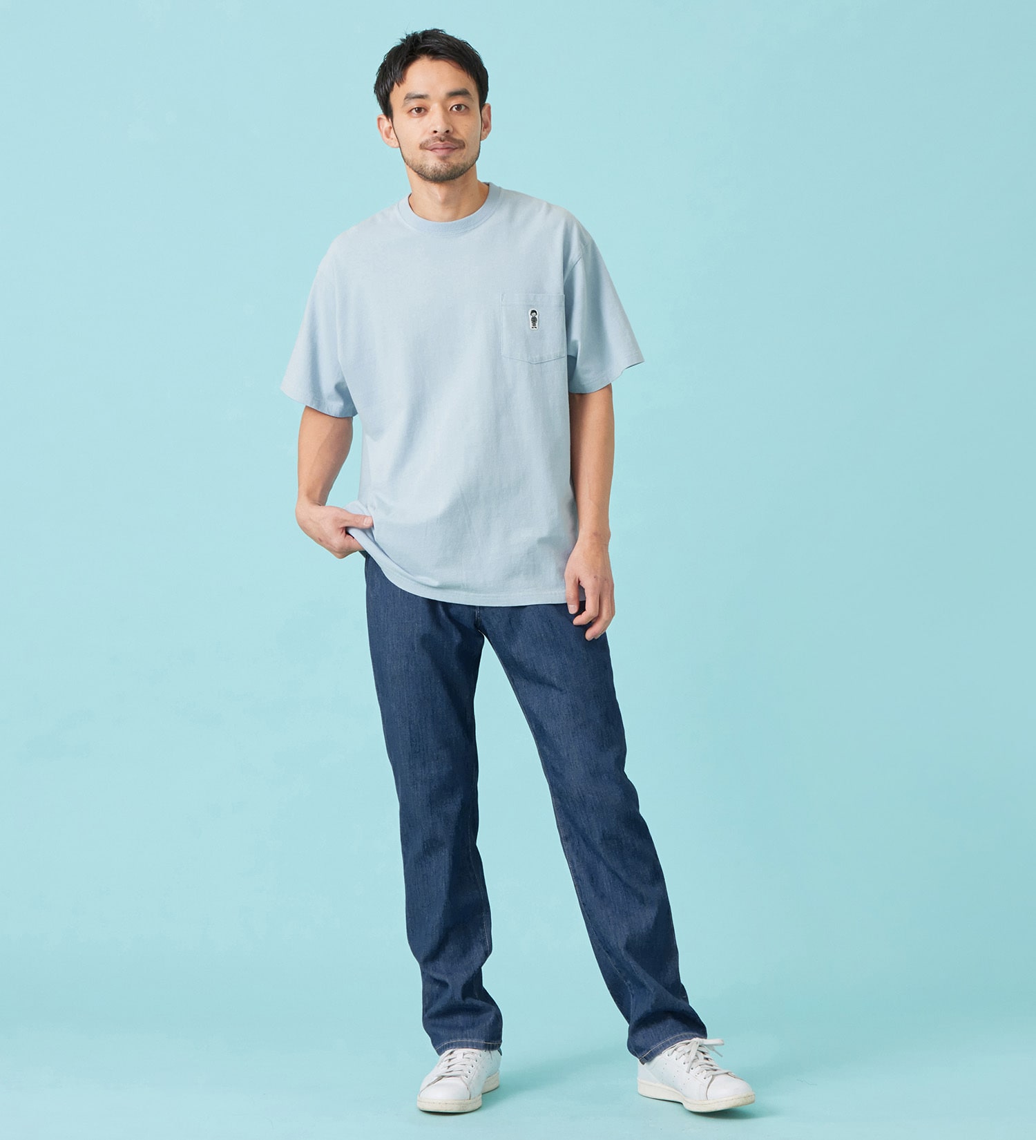 EDWIN(エドウイン)のパッチポケット Tシャツ 半袖|トップス/Tシャツ/カットソー/メンズ|ブルー