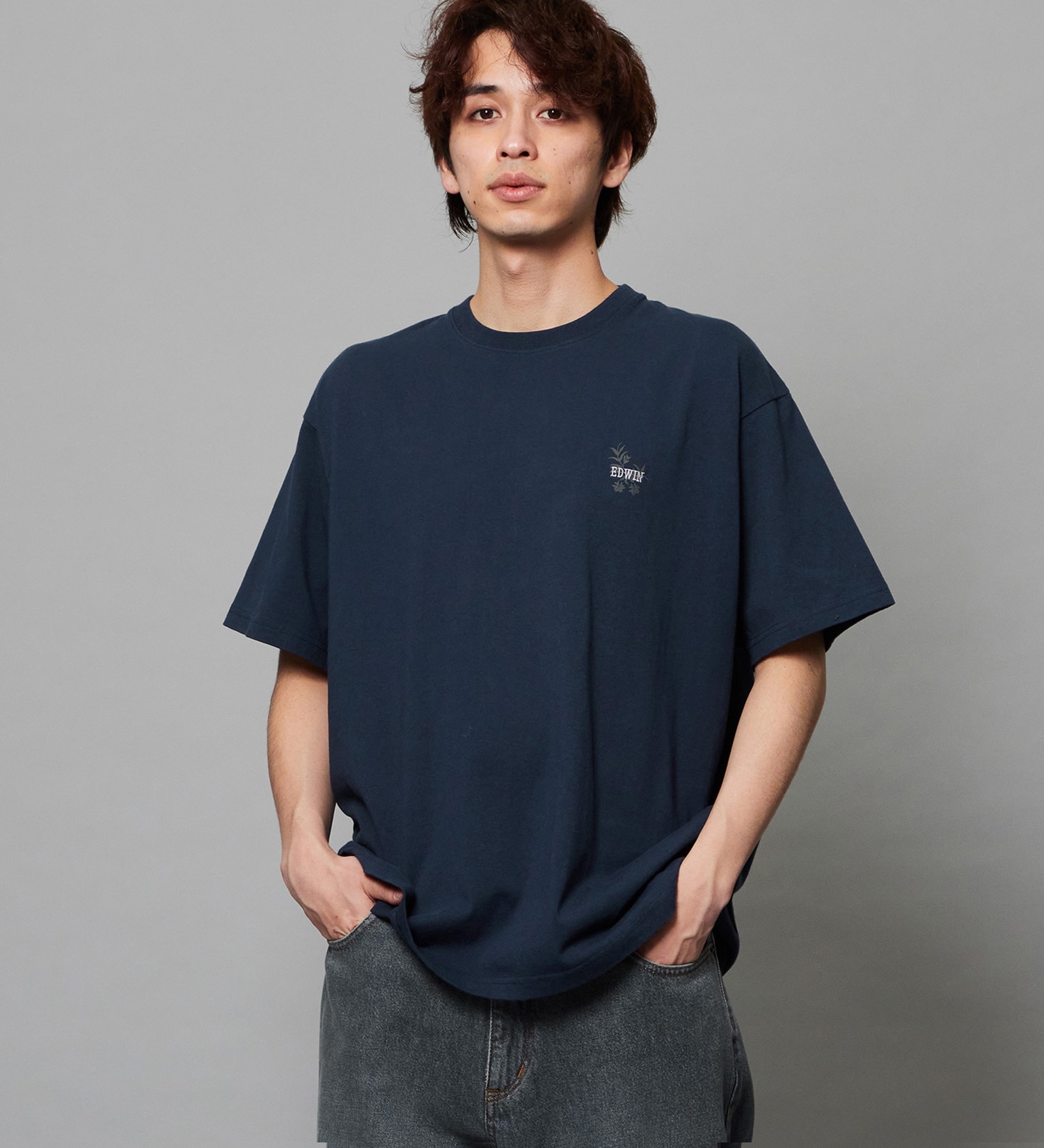 EDWIN(エドウイン)のスーベニア プリントTシャツ 半袖|トップス/Tシャツ/カットソー/メンズ|ネイビー