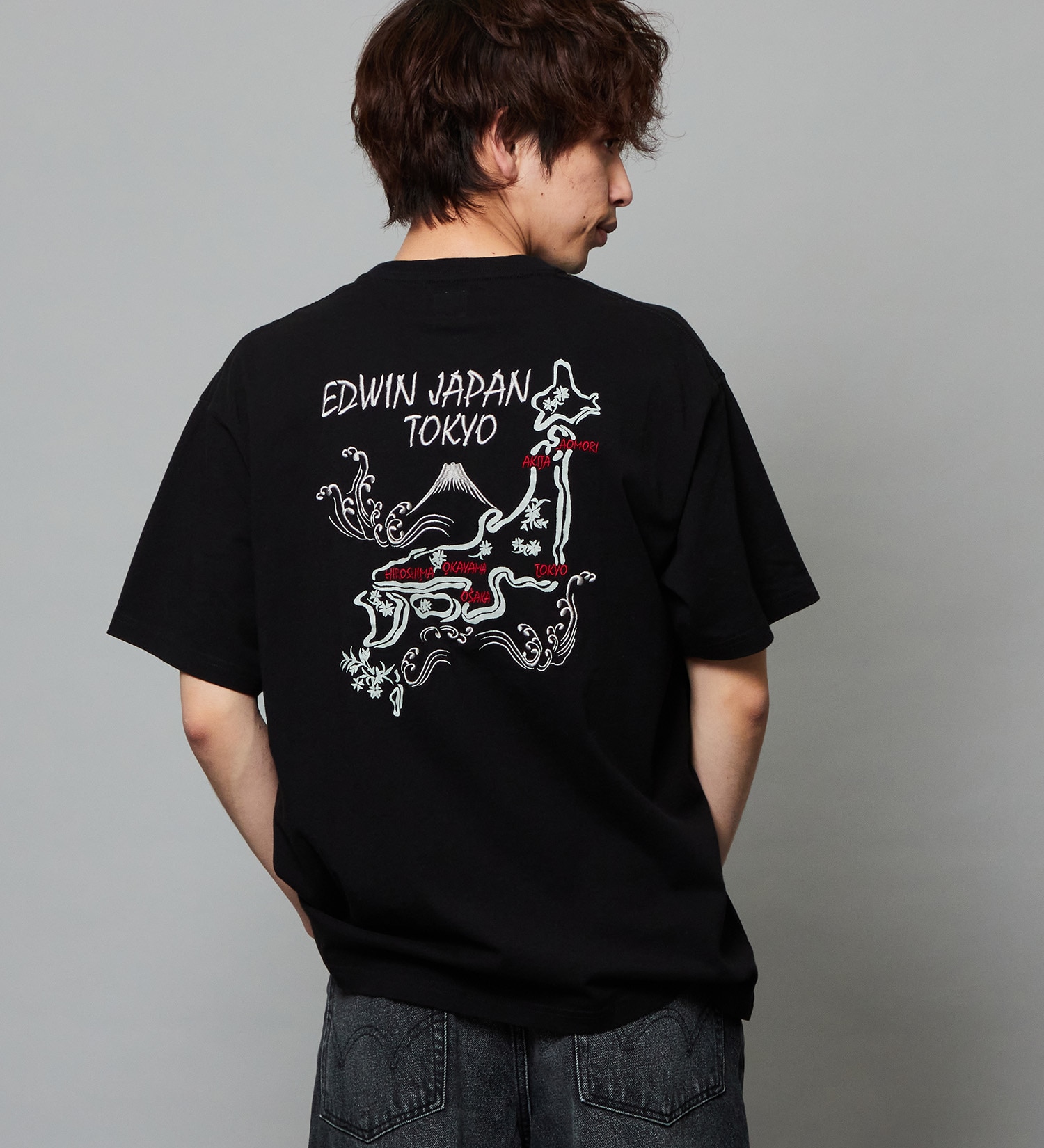 EDWIN(エドウイン)のスーベニア プリントTシャツ 半袖|トップス/Tシャツ/カットソー/メンズ|ブラック