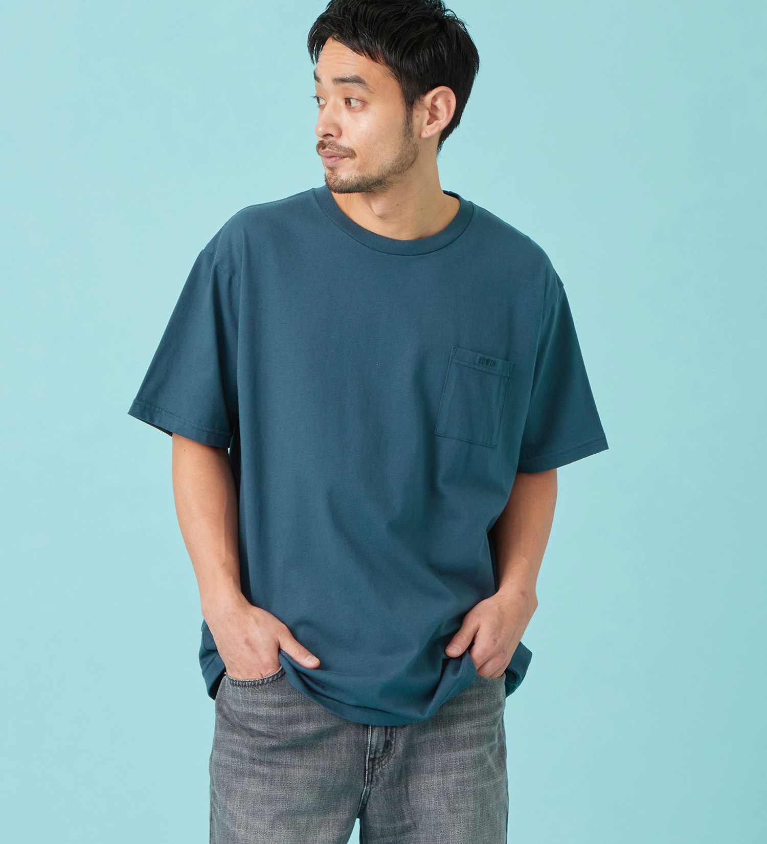 EDWIN(エドウイン)のドライ ポケット Tシャツ 半袖|トップス/Tシャツ/カットソー/メンズ|ネイビー
