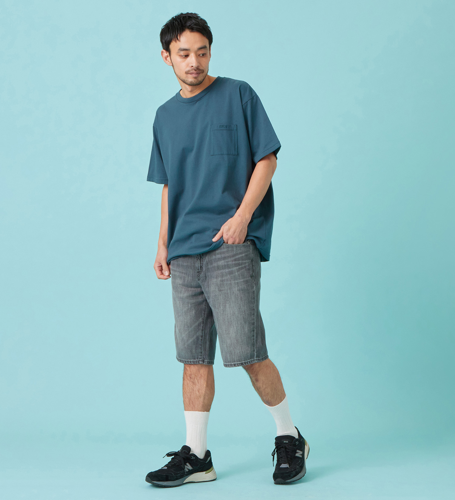 EDWIN(エドウイン)のドライ ポケット Tシャツ 半袖|トップス/Tシャツ/カットソー/メンズ|ネイビー