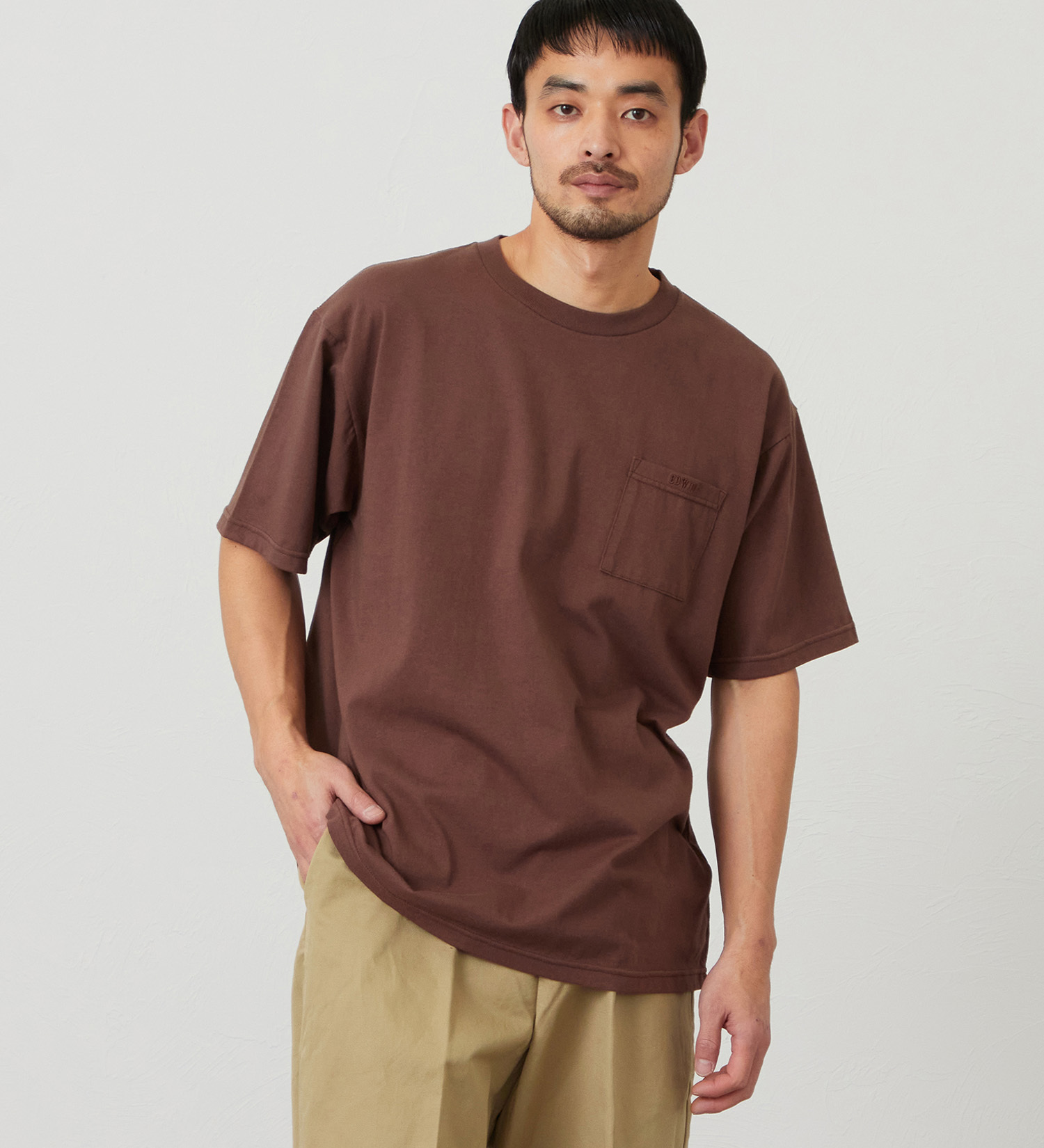 EDWIN(エドウイン)のドライ ポケット Tシャツ 半袖|トップス/Tシャツ/カットソー/メンズ|ブラウン