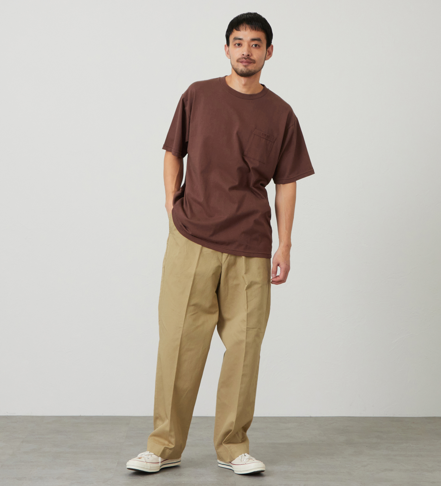 EDWIN(エドウイン)のドライ ポケット Tシャツ 半袖|トップス/Tシャツ/カットソー/メンズ|ブラウン