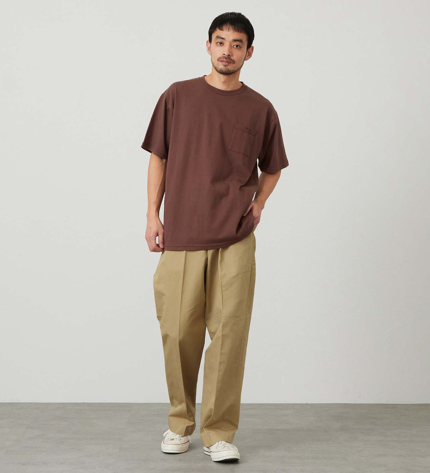 EDWIN(エドウイン)のドライ ポケット Tシャツ 半袖|トップス/Tシャツ/カットソー/メンズ|ブラウン