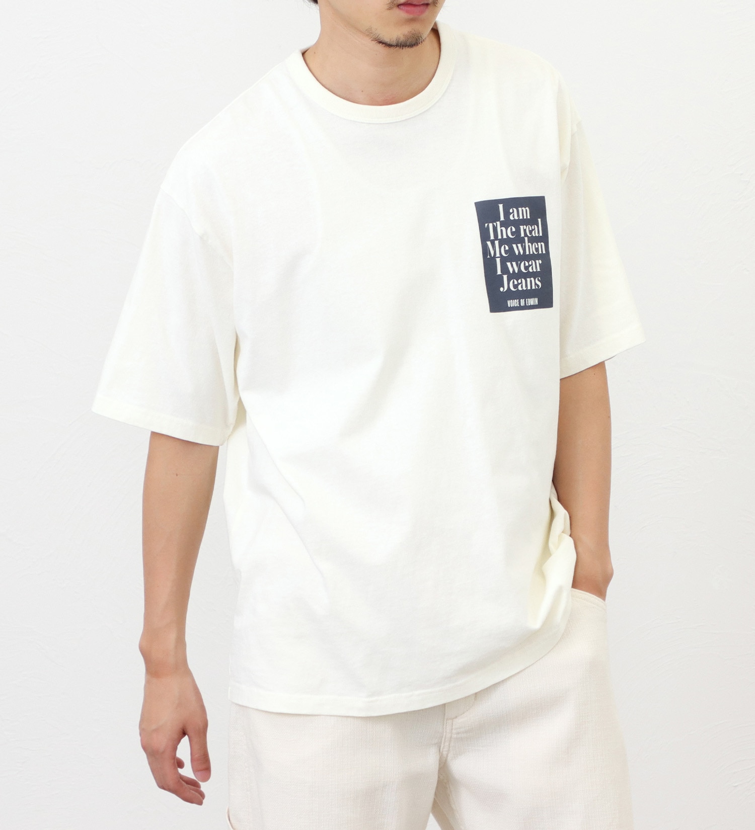 EDWIN(エドウイン)のユーズド プリント Tシャツ 半袖|トップス/Tシャツ/カットソー/メンズ|オフホワイト