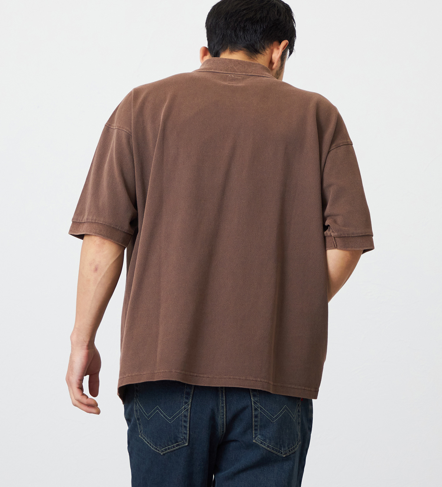 EDWIN(エドウイン)のポロシャツ ユーズド加工 半袖|トップス/ポロシャツ/メンズ|ブラウン