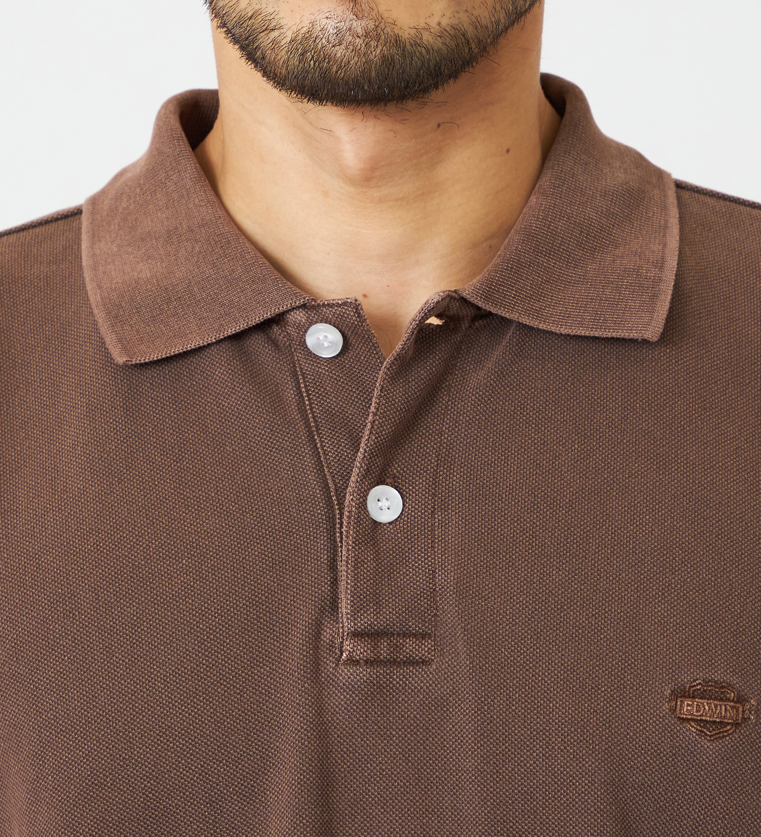 EDWIN(エドウイン)のポロシャツ ユーズド加工 半袖|トップス/ポロシャツ/メンズ|ブラウン
