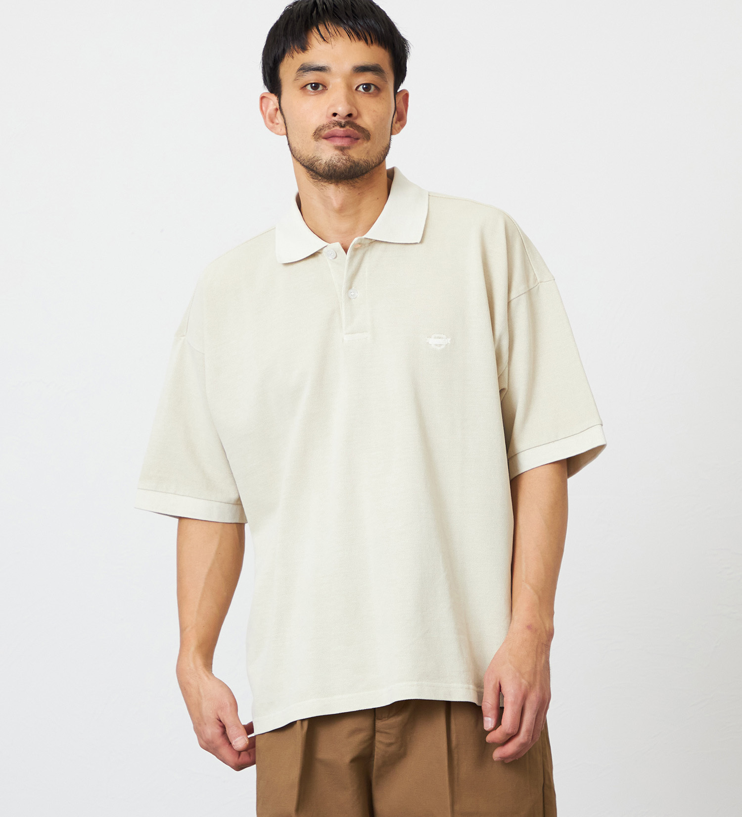 EDWIN(エドウイン)のポロシャツ ユーズド加工 半袖|トップス/ポロシャツ/メンズ|アイボリー