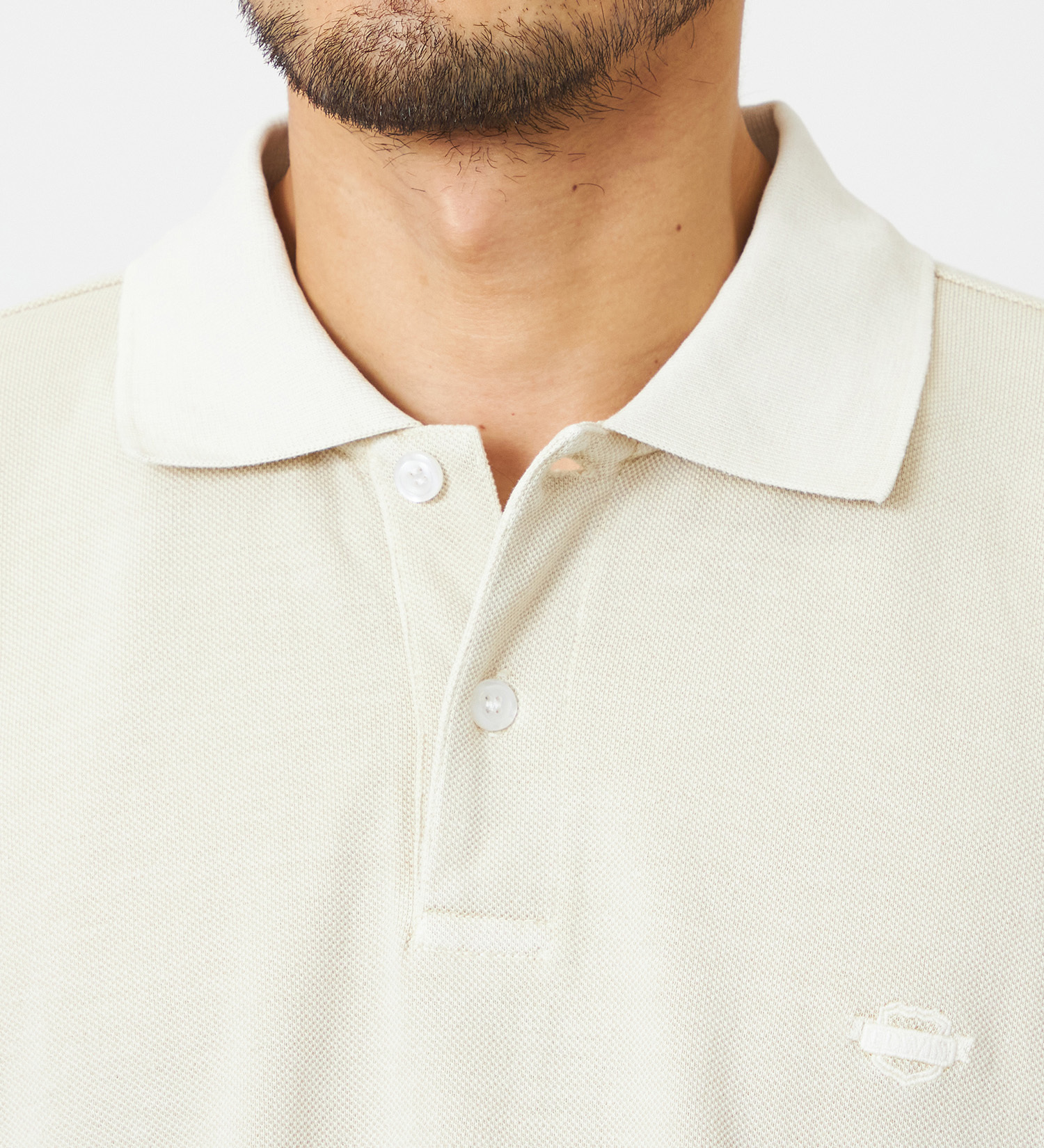 EDWIN(エドウイン)のポロシャツ ユーズド加工 半袖|トップス/ポロシャツ/メンズ|アイボリー