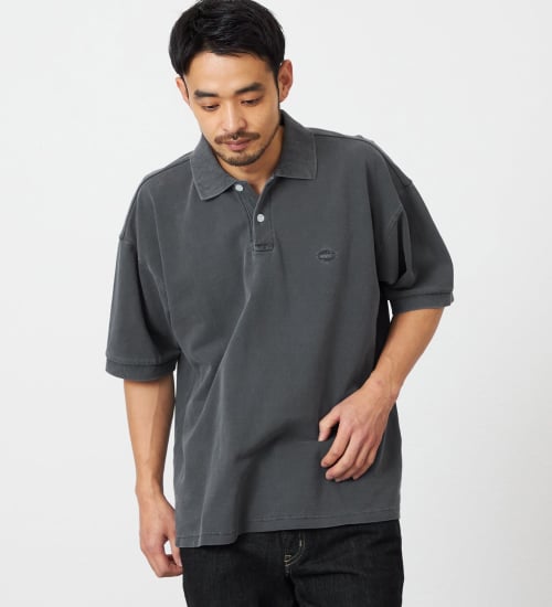 EDWIN(エドウイン)のポロシャツ ユーズド加工 半袖|トップス/ポロシャツ/メンズ|チャコールグレー