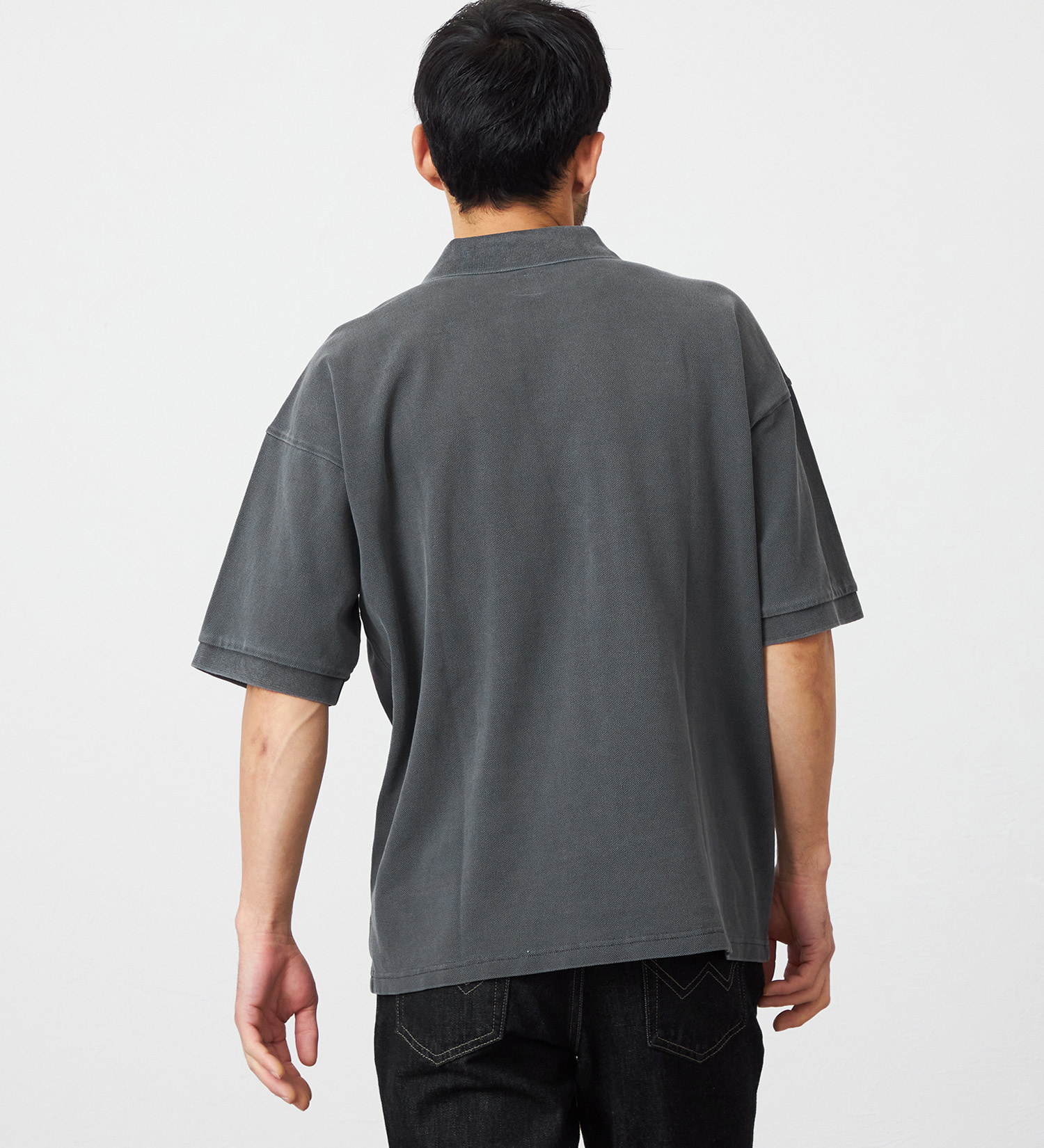 EDWIN(エドウイン)のポロシャツ ユーズド加工 半袖|トップス/ポロシャツ/メンズ|チャコールグレー