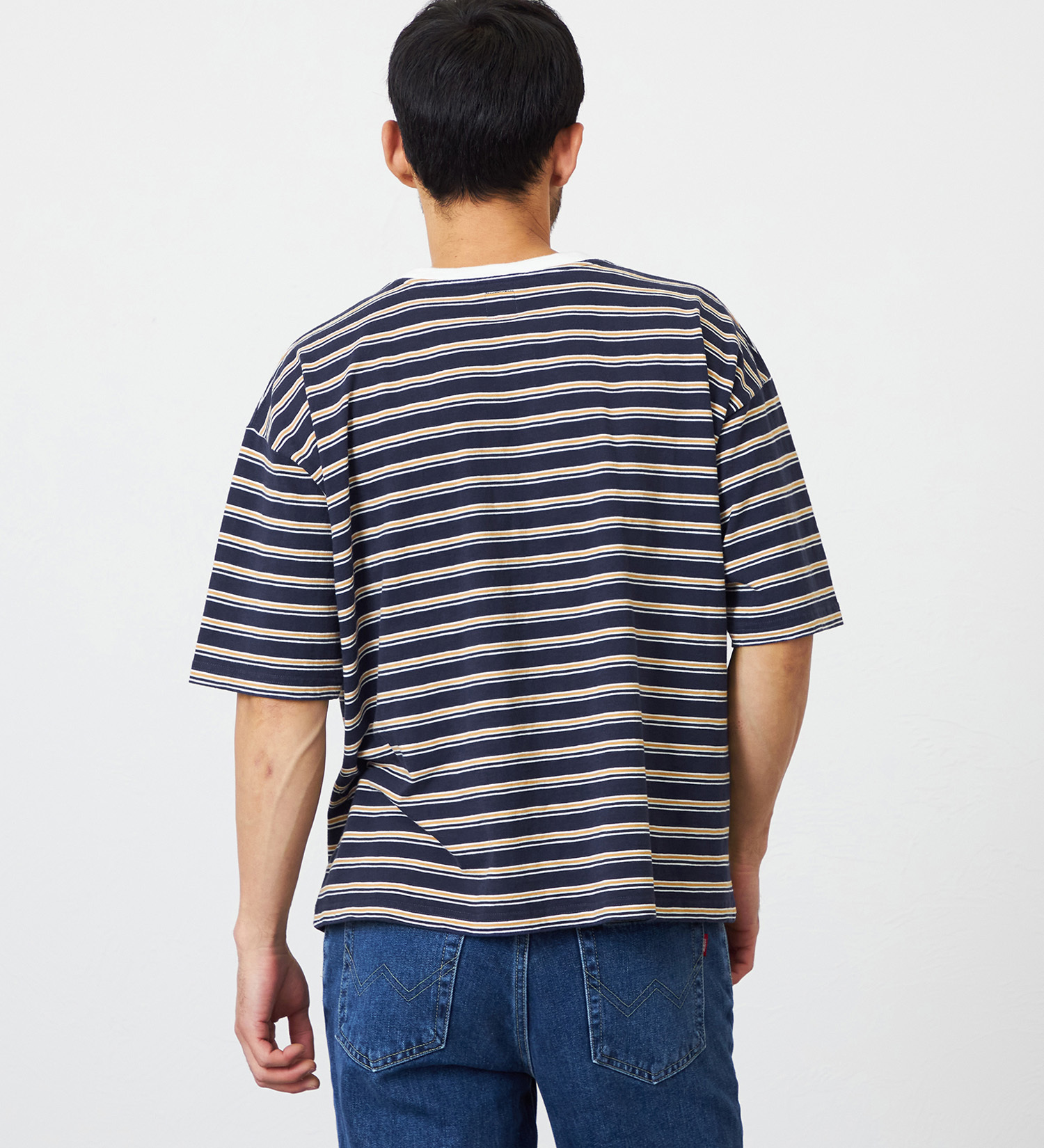 EDWIN(エドウイン)のボーダーTシャツ 半袖|トップス/Tシャツ/カットソー/メンズ|ネイビー