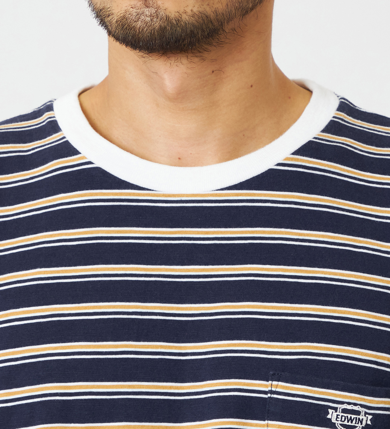 EDWIN(エドウイン)のボーダーTシャツ 半袖|トップス/Tシャツ/カットソー/メンズ|ネイビー