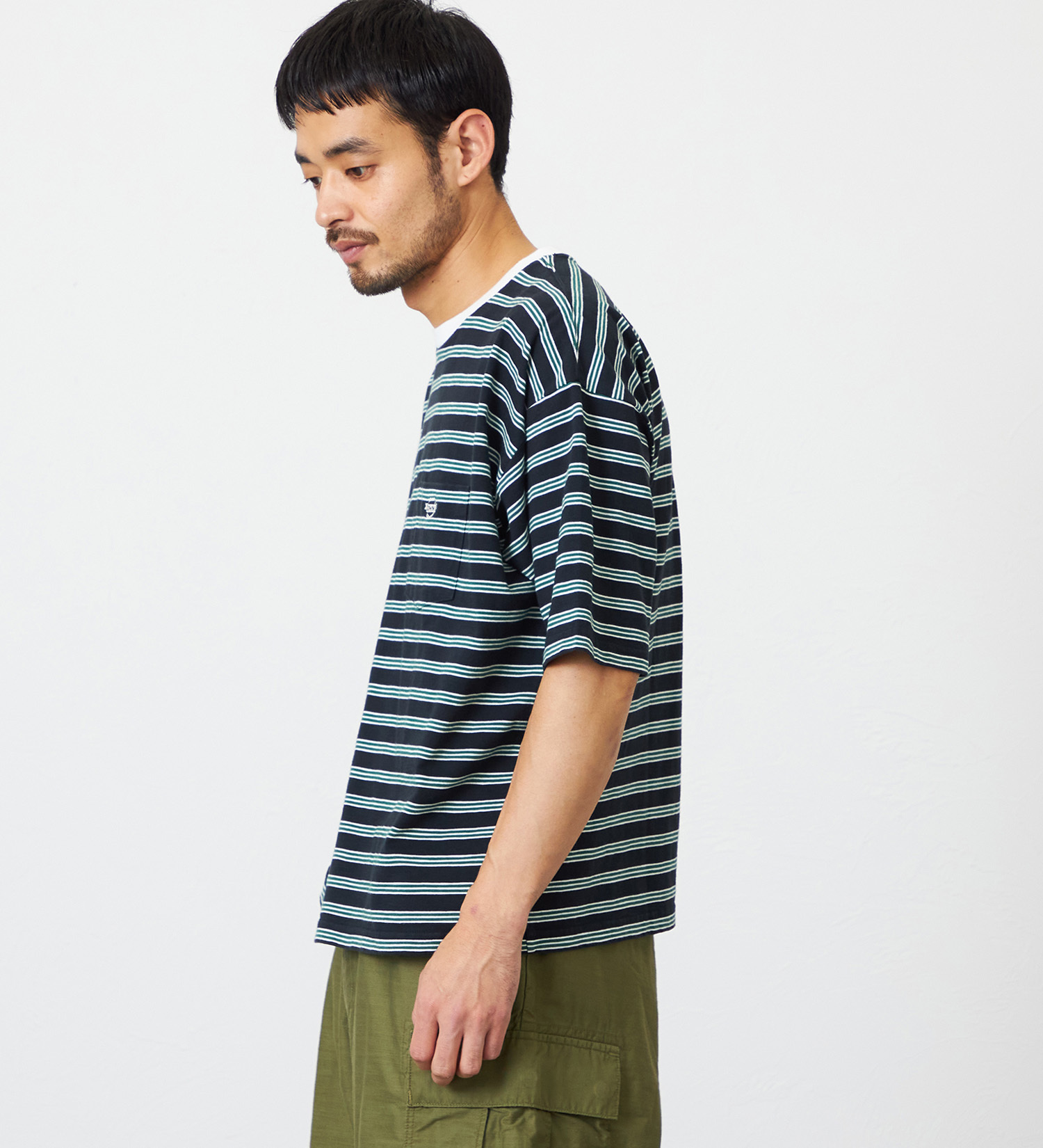 EDWIN(エドウイン)のボーダーTシャツ 半袖|トップス/Tシャツ/カットソー/メンズ|ブラック