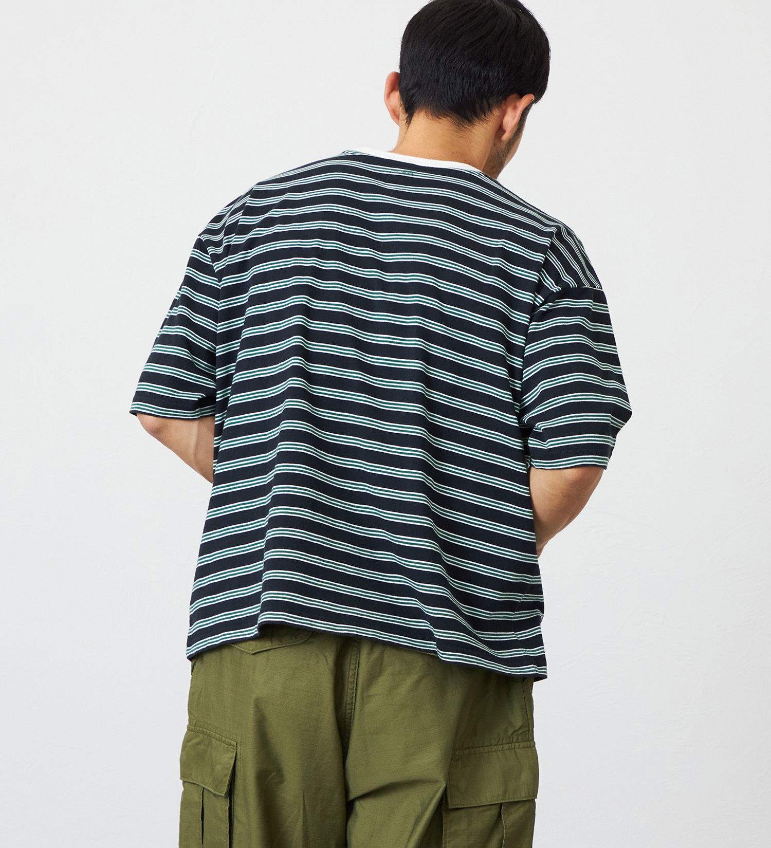 EDWIN(エドウイン)のボーダーTシャツ 半袖|トップス/Tシャツ/カットソー/メンズ|ブラック