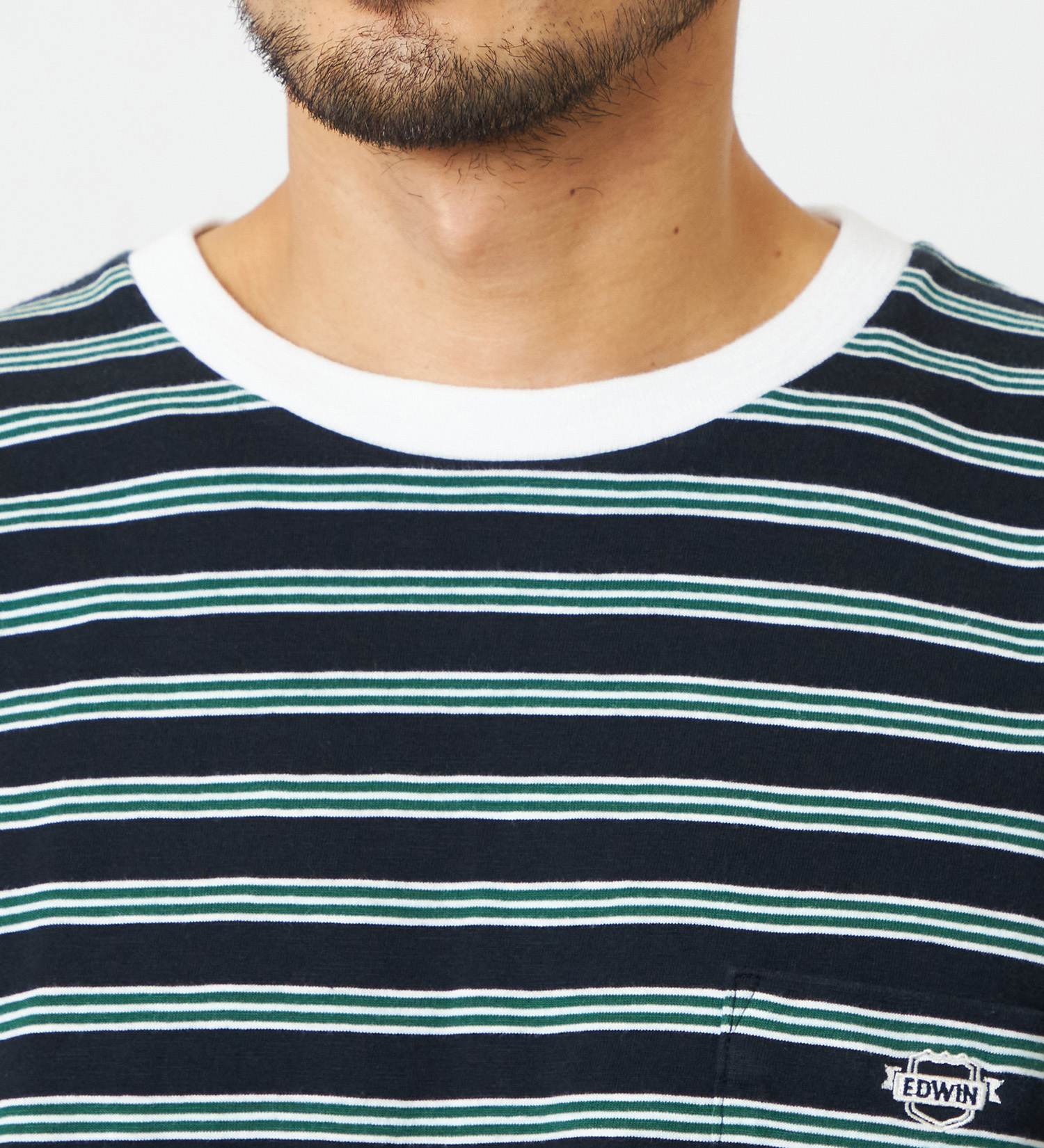 EDWIN(エドウイン)のボーダーTシャツ 半袖|トップス/Tシャツ/カットソー/メンズ|ブラック