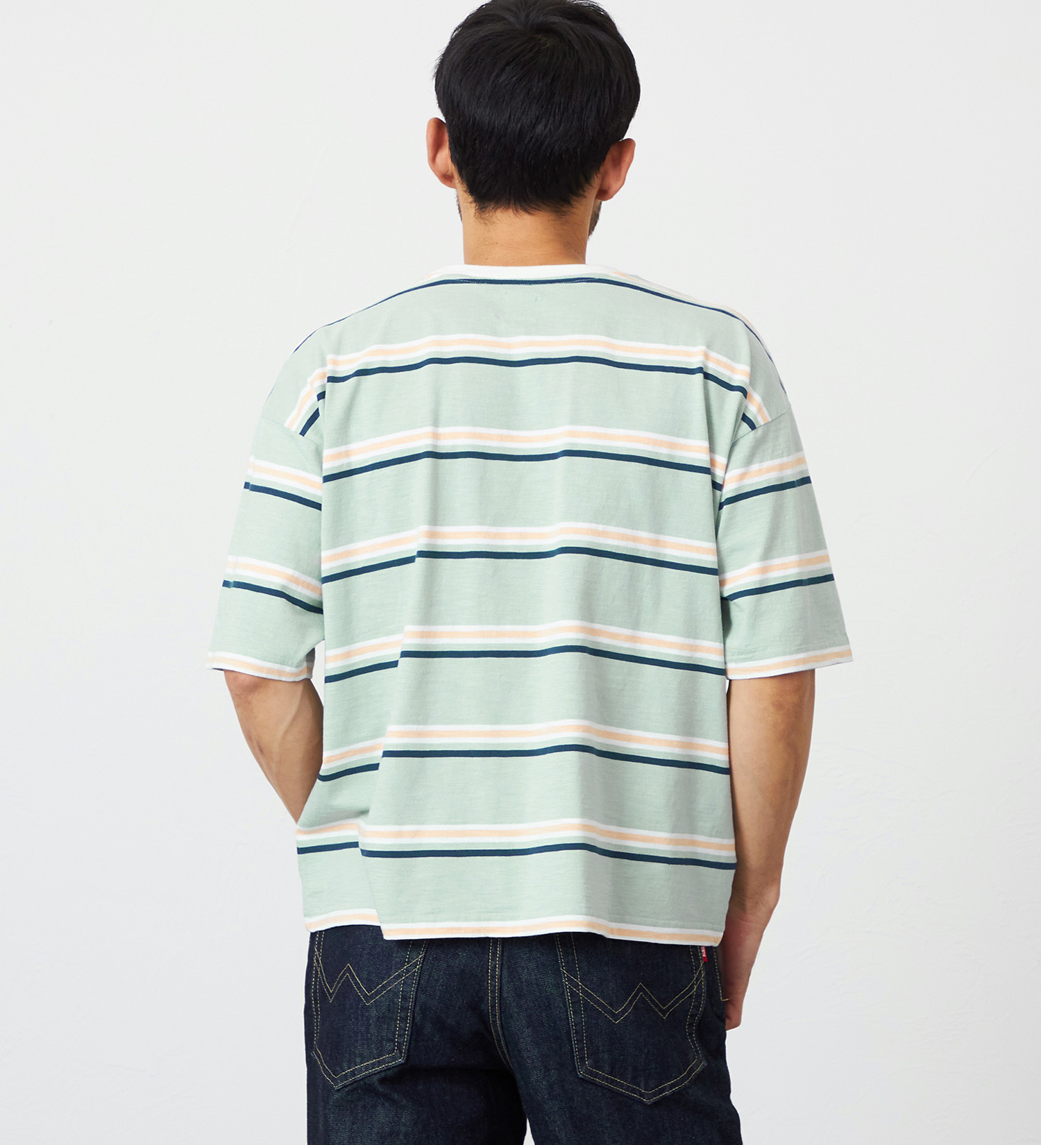 EDWIN(エドウイン)のボーダーTシャツ 半袖|トップス/Tシャツ/カットソー/メンズ|グレー