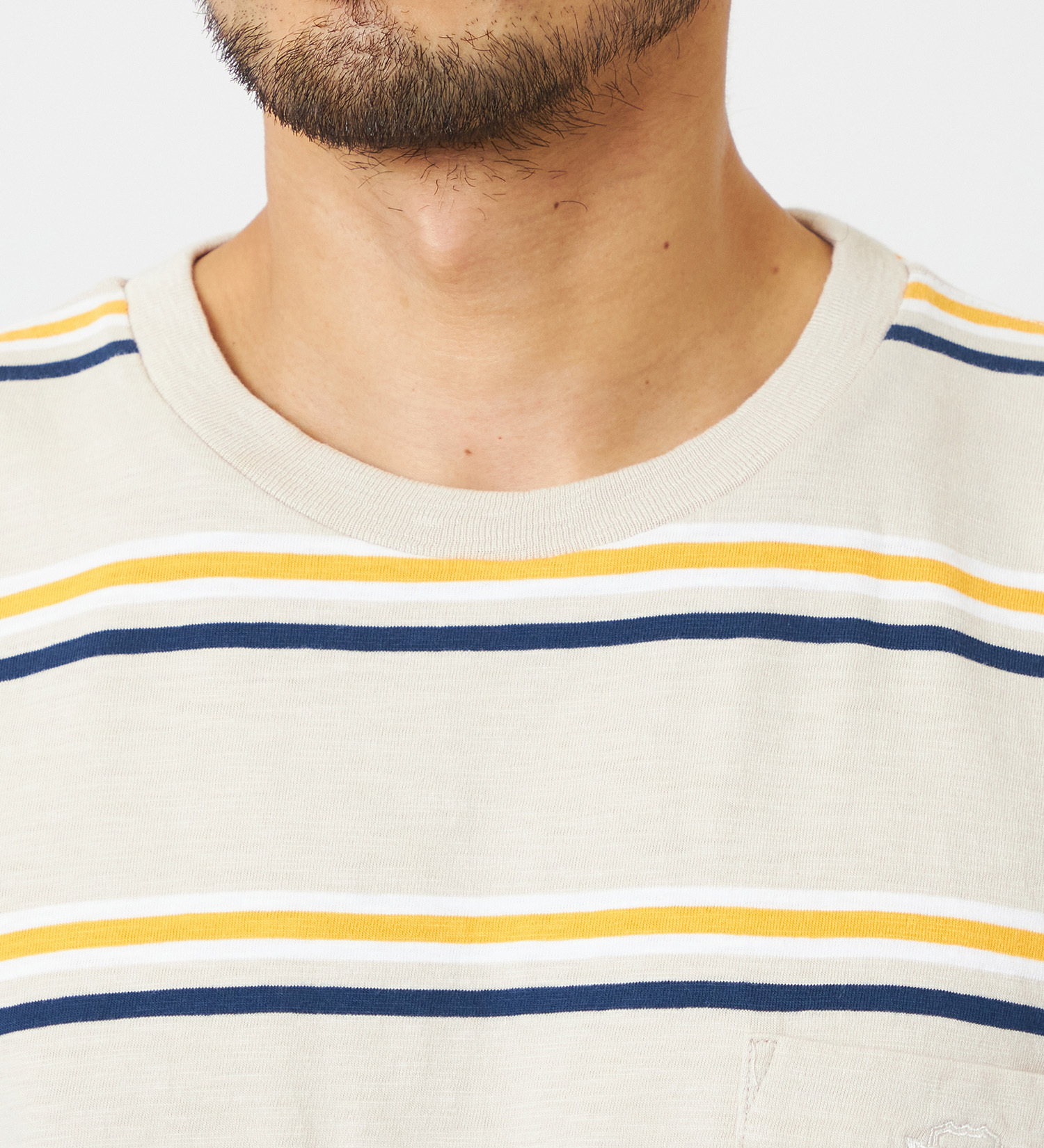 EDWIN(エドウイン)のボーダーTシャツ 半袖|トップス/Tシャツ/カットソー/メンズ|ベージュ