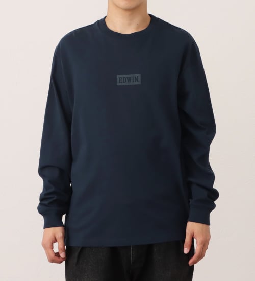 長袖ボックスロゴプリントTシャツ