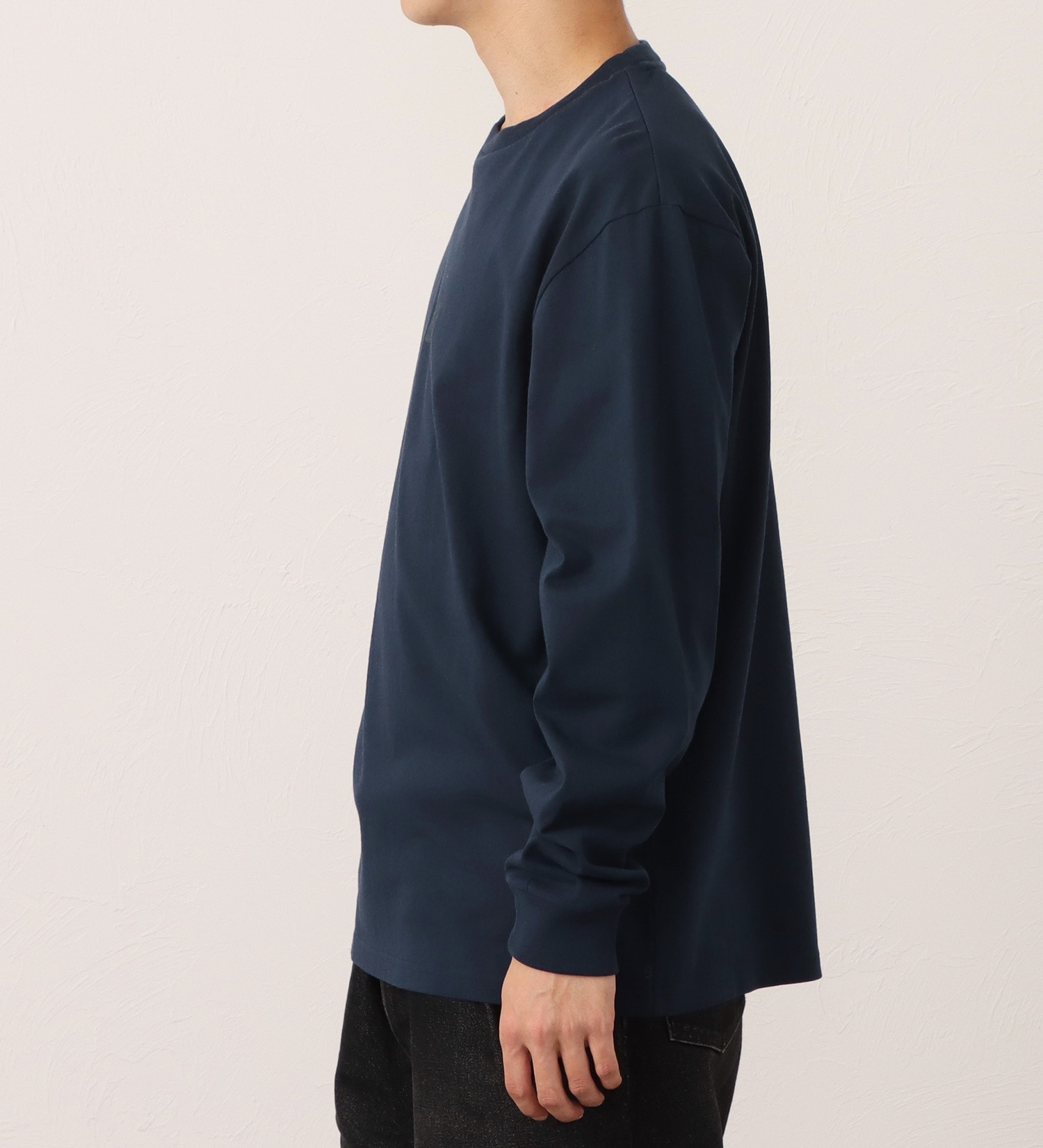 EDWIN(エドウイン)の長袖ボックスロゴプリントTシャツ|トップス/Tシャツ/カットソー/メンズ|ネイビー